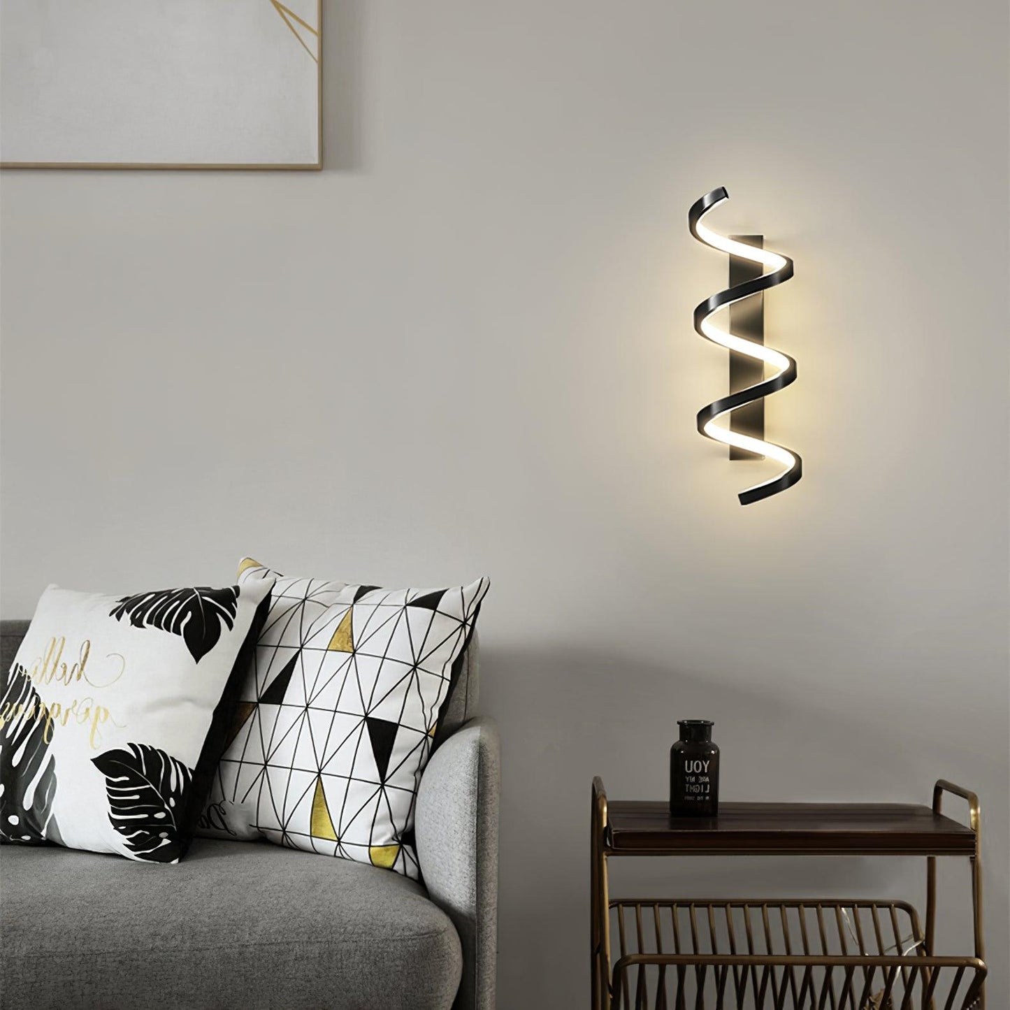 Spiral Wall Light Modern Brass LED Dimmable Indoor Set of 2