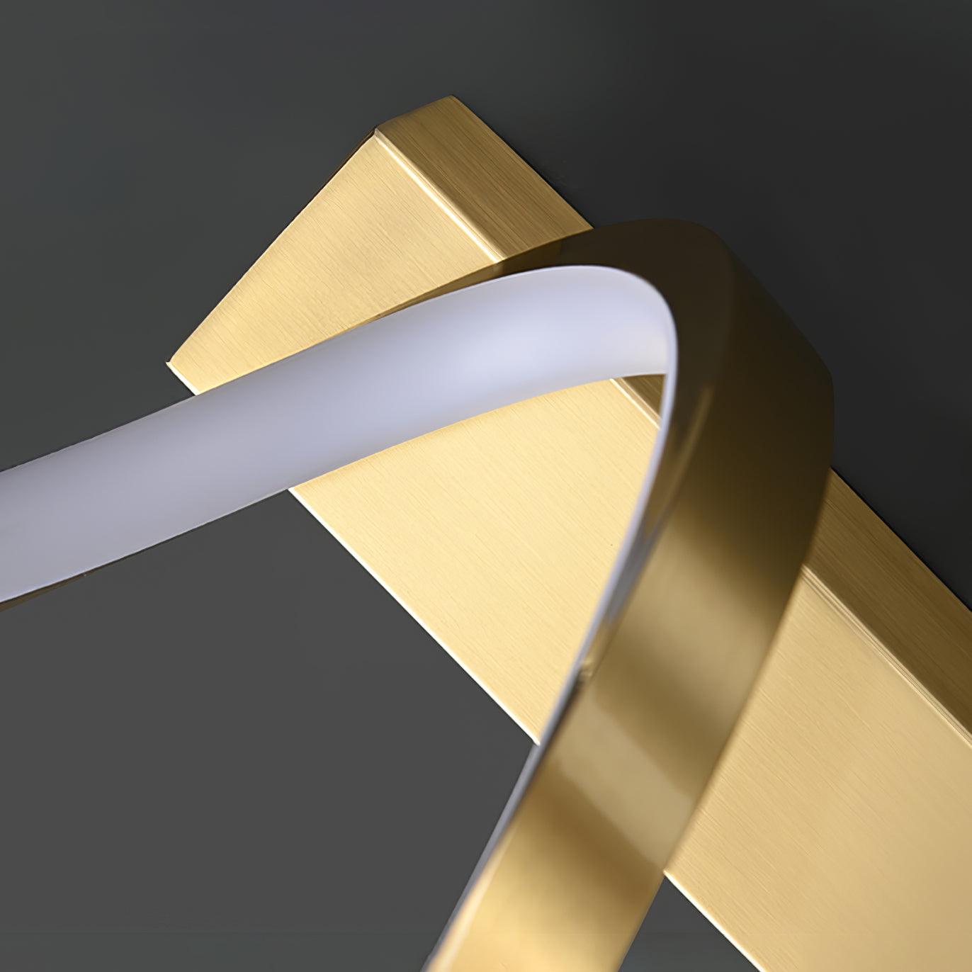 Spiral Wall Light Modern Brass LED Dimmable Indoor Set of 2