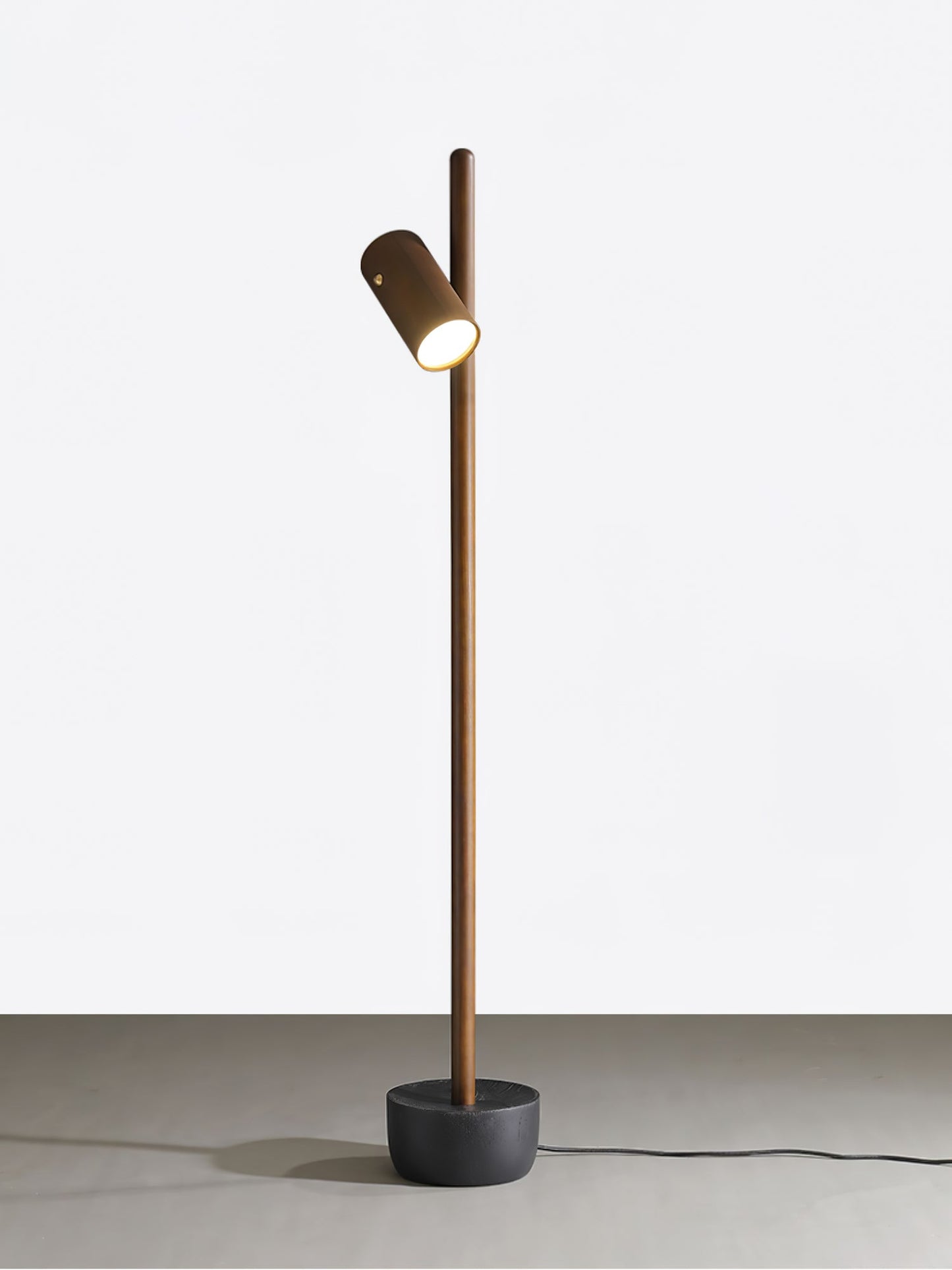 Spotlight Wood Floor Lamp - Adjustable LED Modern Design