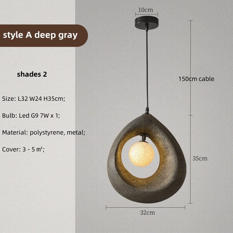 Wabi Sabi Circular Luxury Pendant Light - LED Modern Design