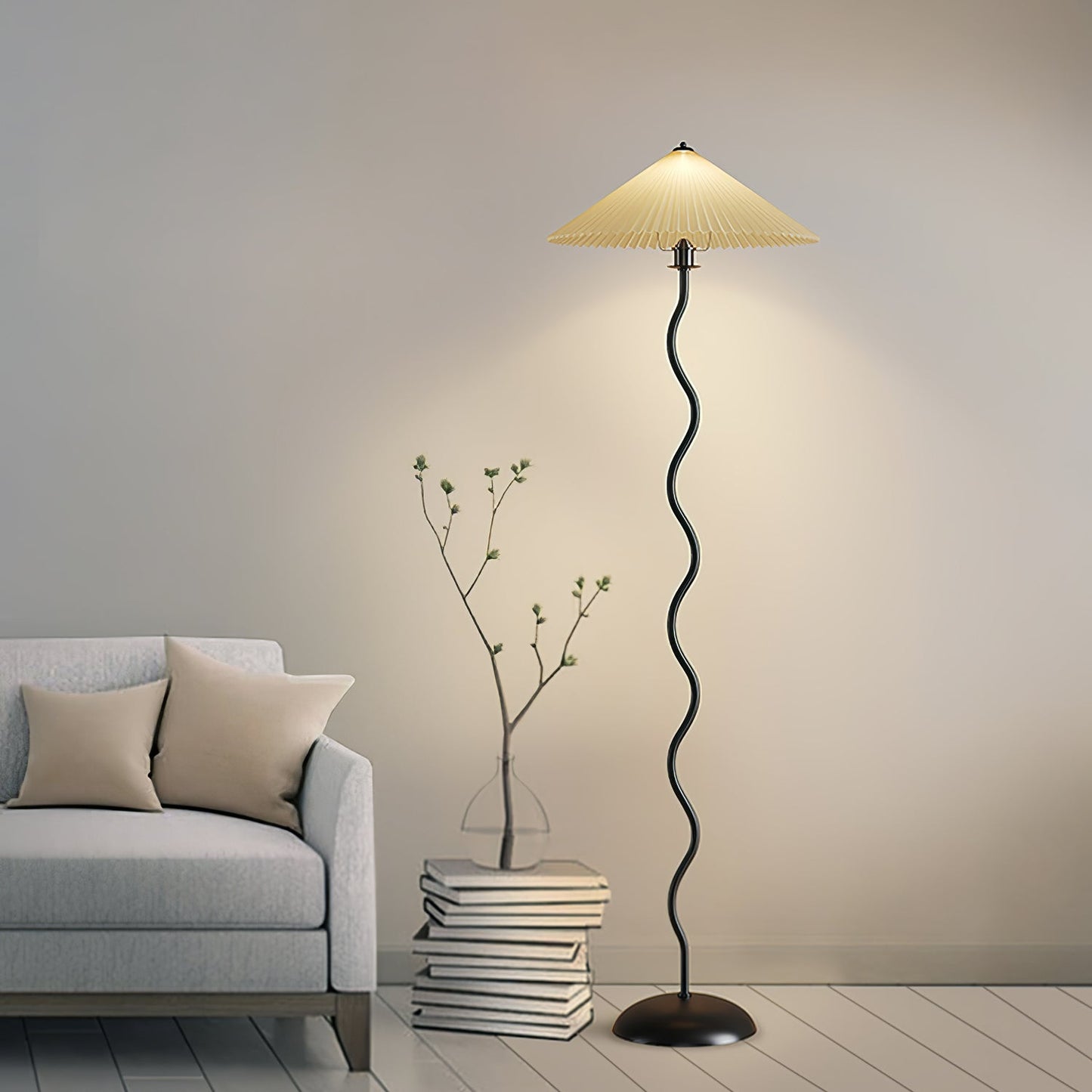 Squiggle Floor Lamp - LED Indoor Light - Stylish Wavy Design
