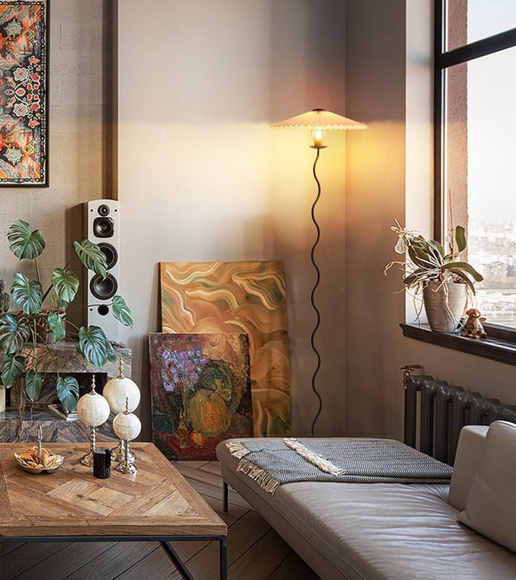 Squiggle Floor Lamp - LED Indoor Light - Stylish Wavy Design