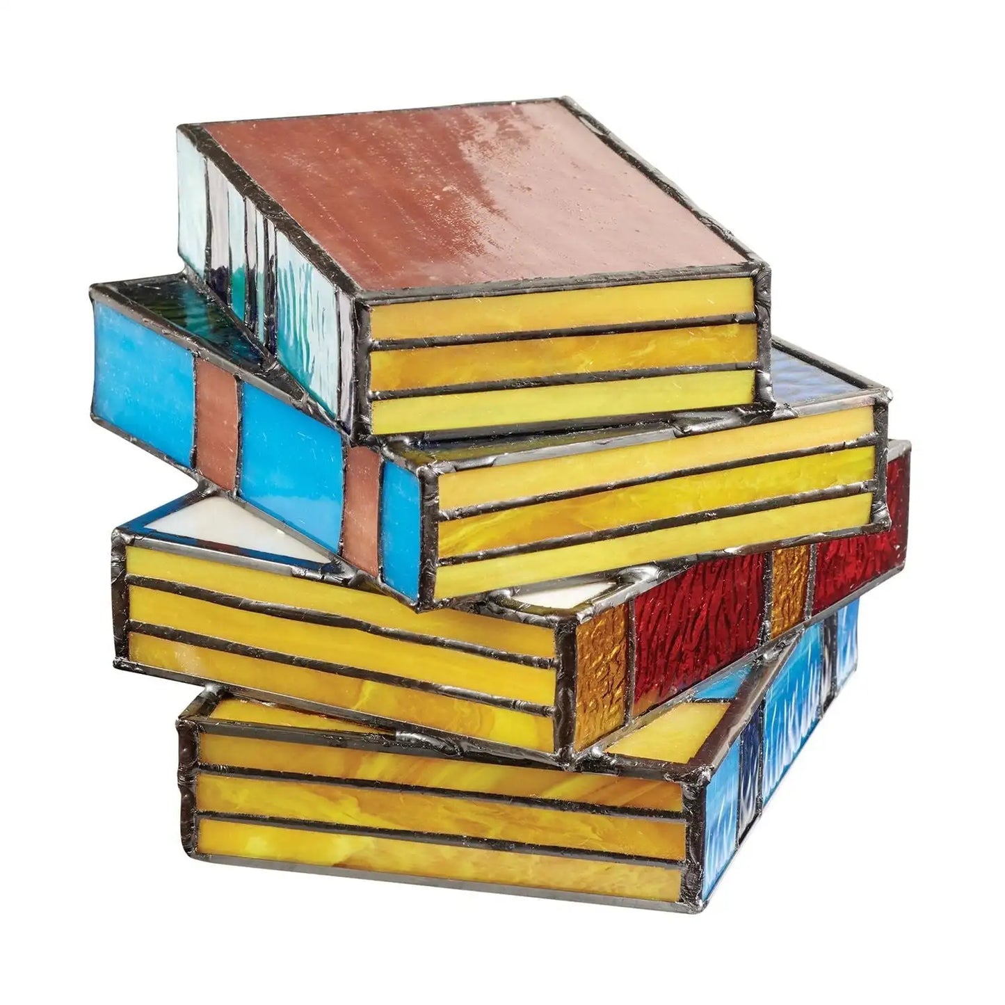 Colored Glass Book Lamp | Artistic Design - Novelamp