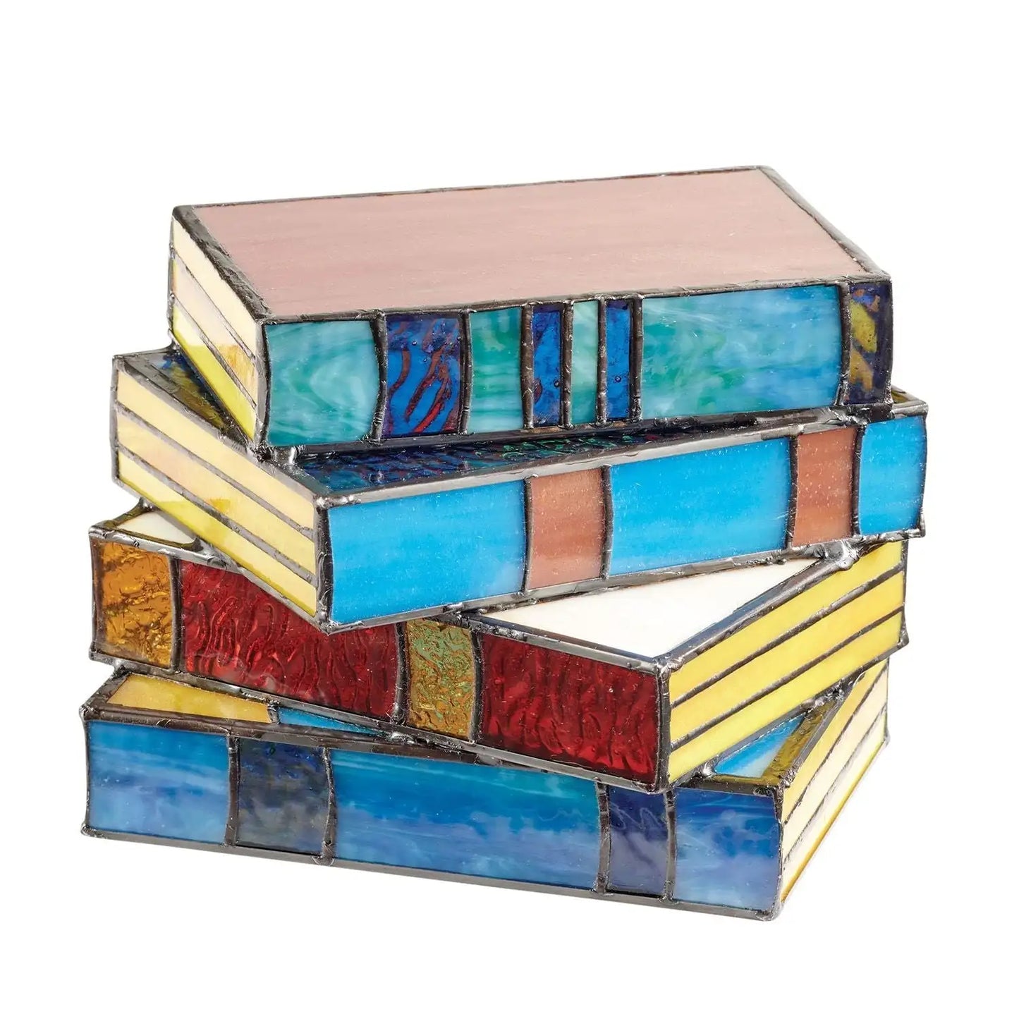 Colored Glass Book Lamp | Artistic Design - Novelamp