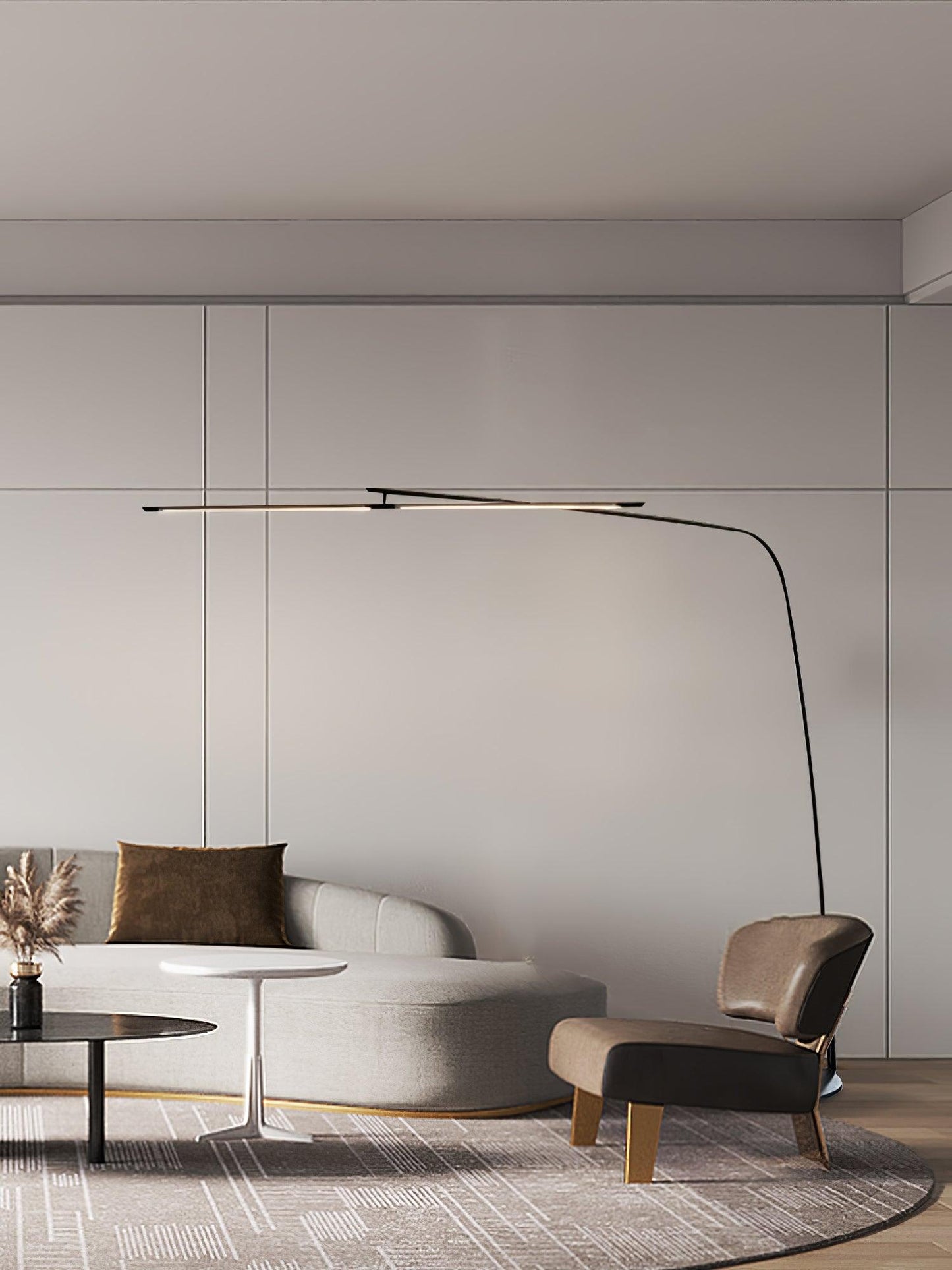 Stealth Floor Lamp - Modern LED Arc Lamp, Indoor Lighting