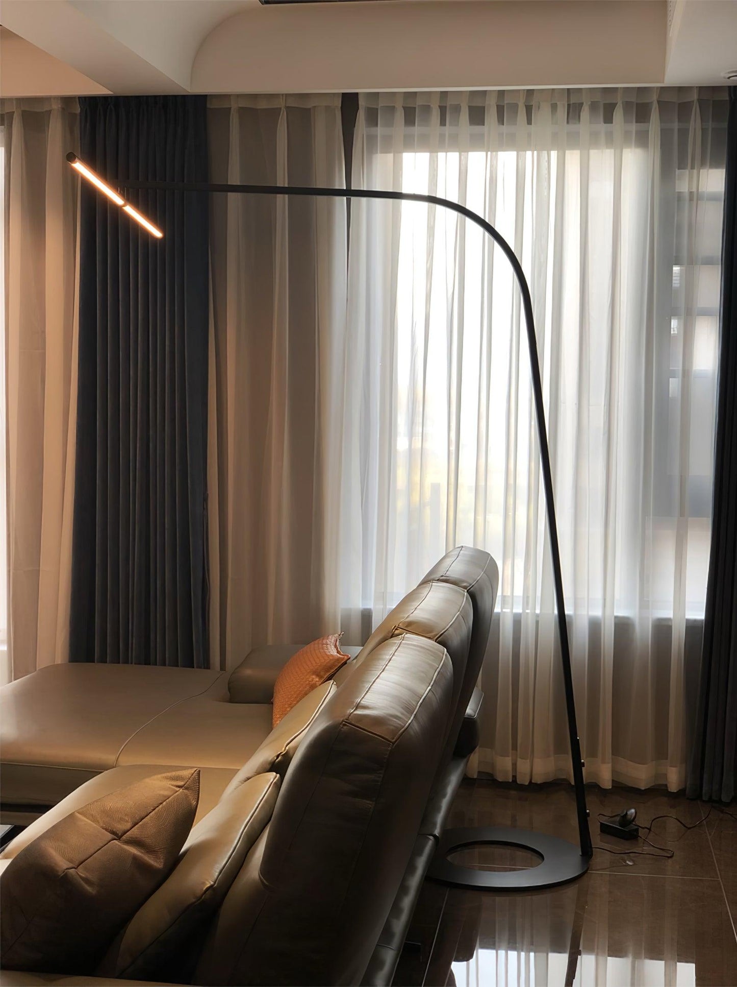 Stealth Floor Lamp - Modern LED Arc Lamp, Indoor Lighting