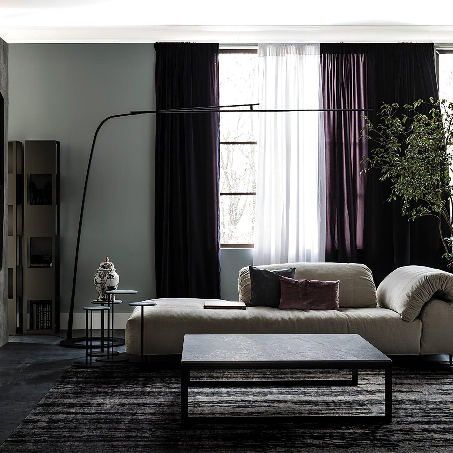 Stealth Floor Lamp - Modern LED Arc Lamp, Indoor Lighting