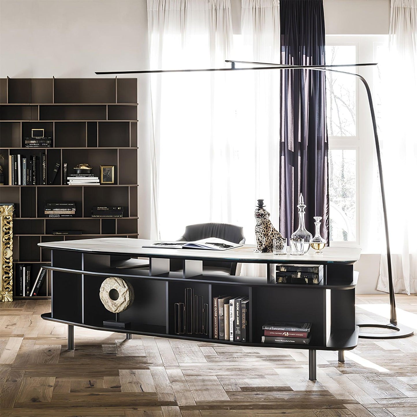 Stealth Floor Lamp - Modern LED Arc Lamp, Indoor Lighting