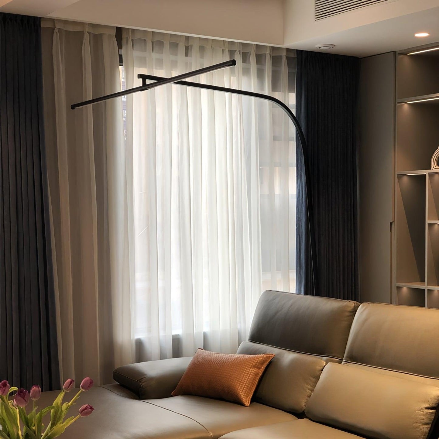 Stealth Floor Lamp - Modern LED Arc Lamp, Indoor Lighting