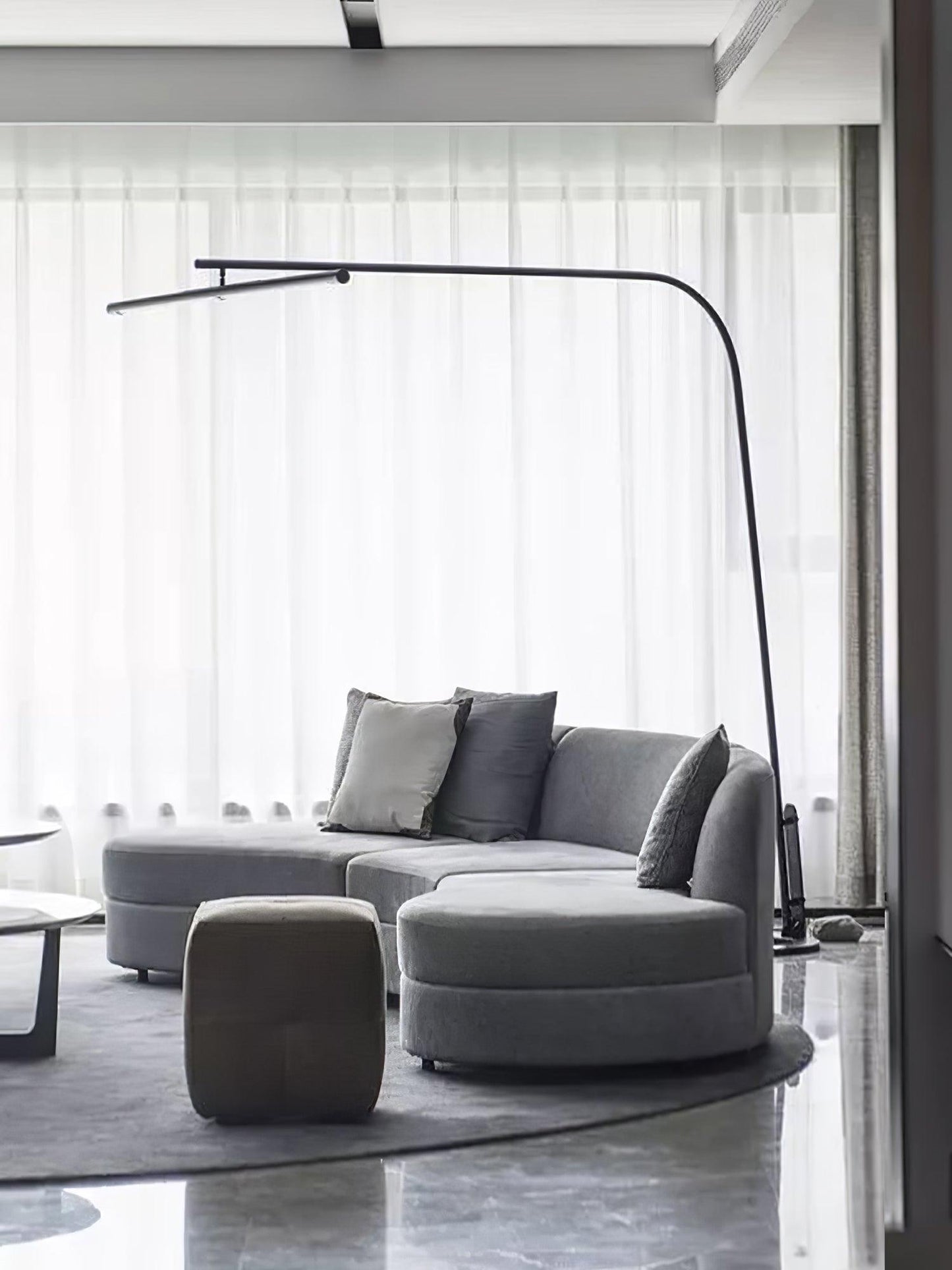 Stealth Floor Lamp - Modern LED Arc Lamp, Indoor Lighting