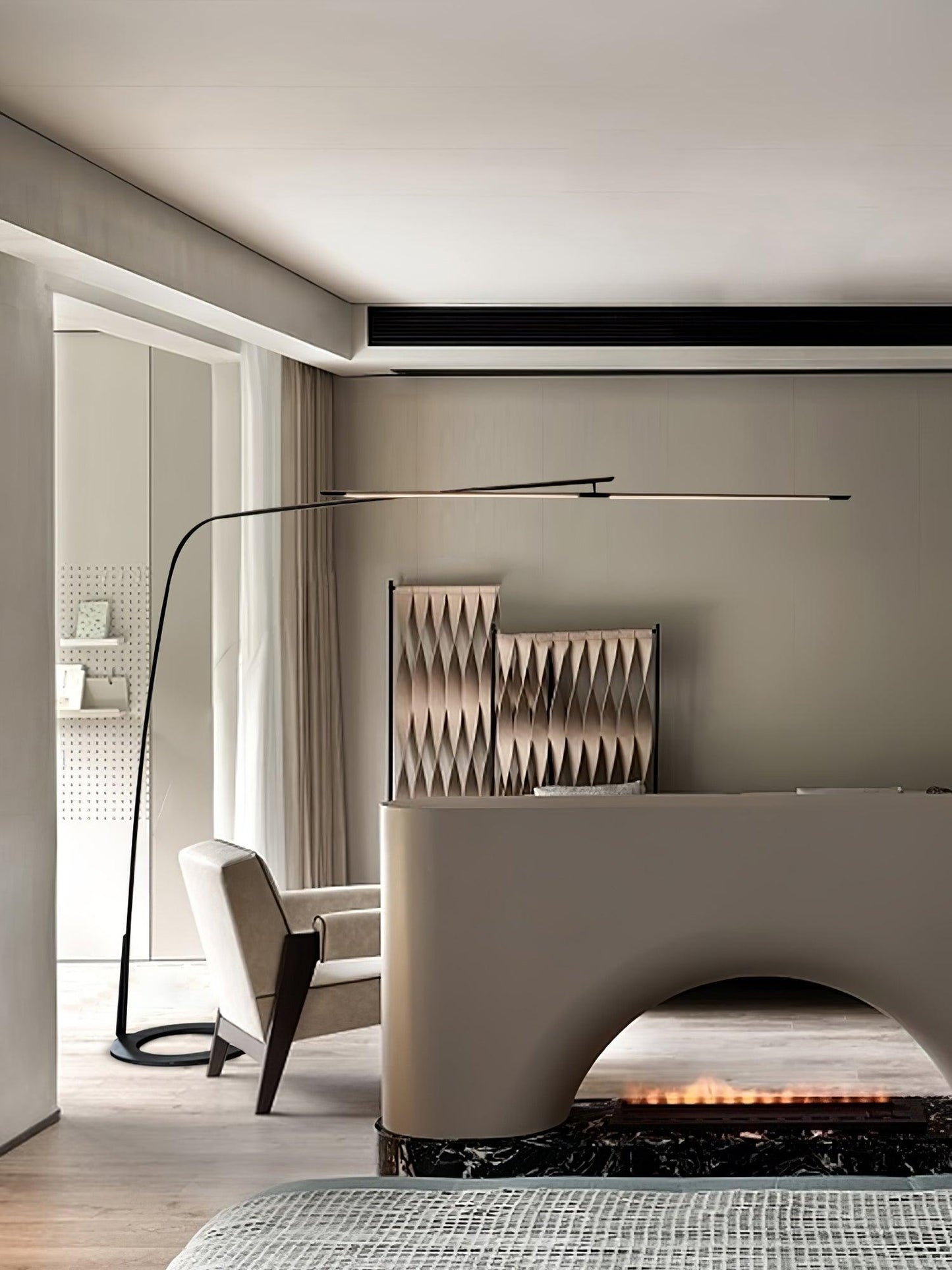 Stealth Floor Lamp - Modern LED Arc Lamp, Indoor Lighting