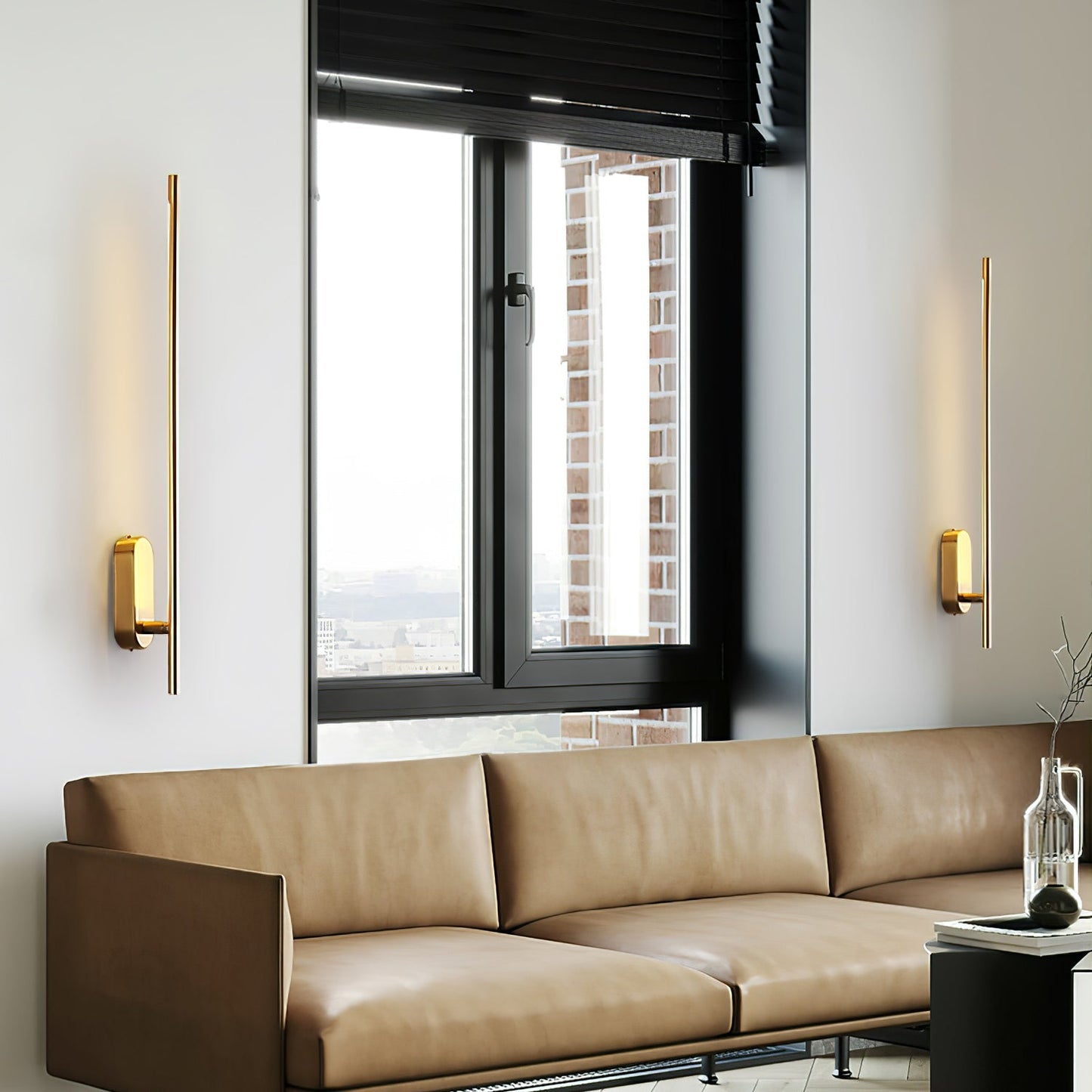 Stick Shaped Plug In Sconce with Integrated LED Lighting
