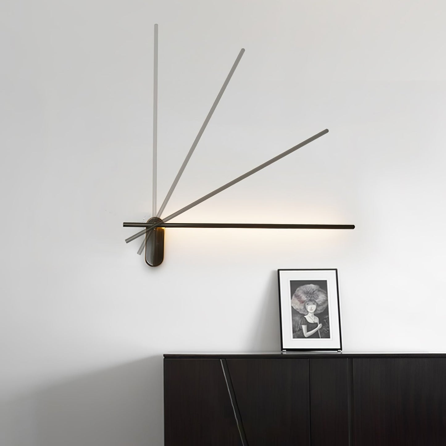 Stick Shaped Plug In Sconce with Integrated LED Lighting