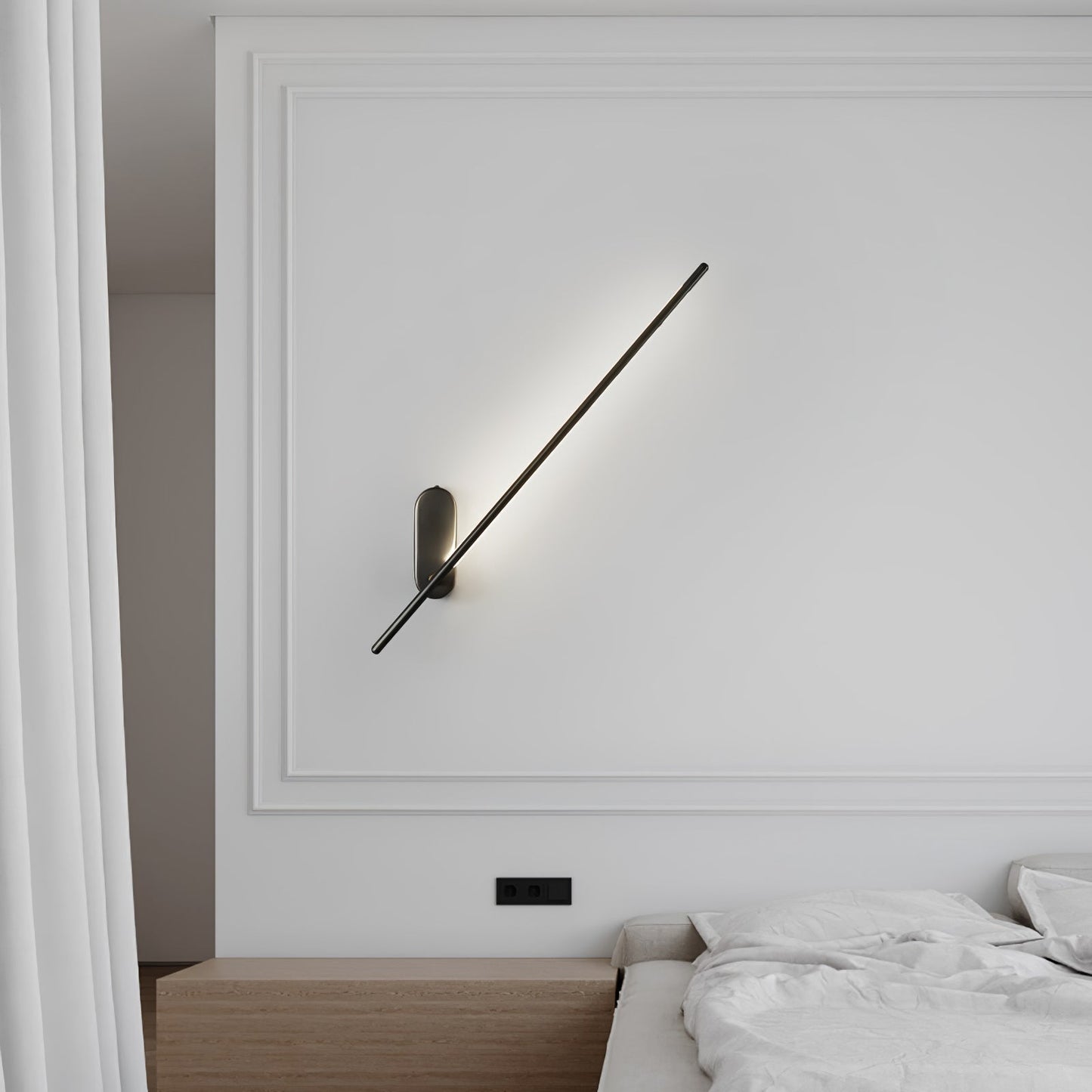 Stick Shaped Plug In Sconce with Integrated LED Lighting
