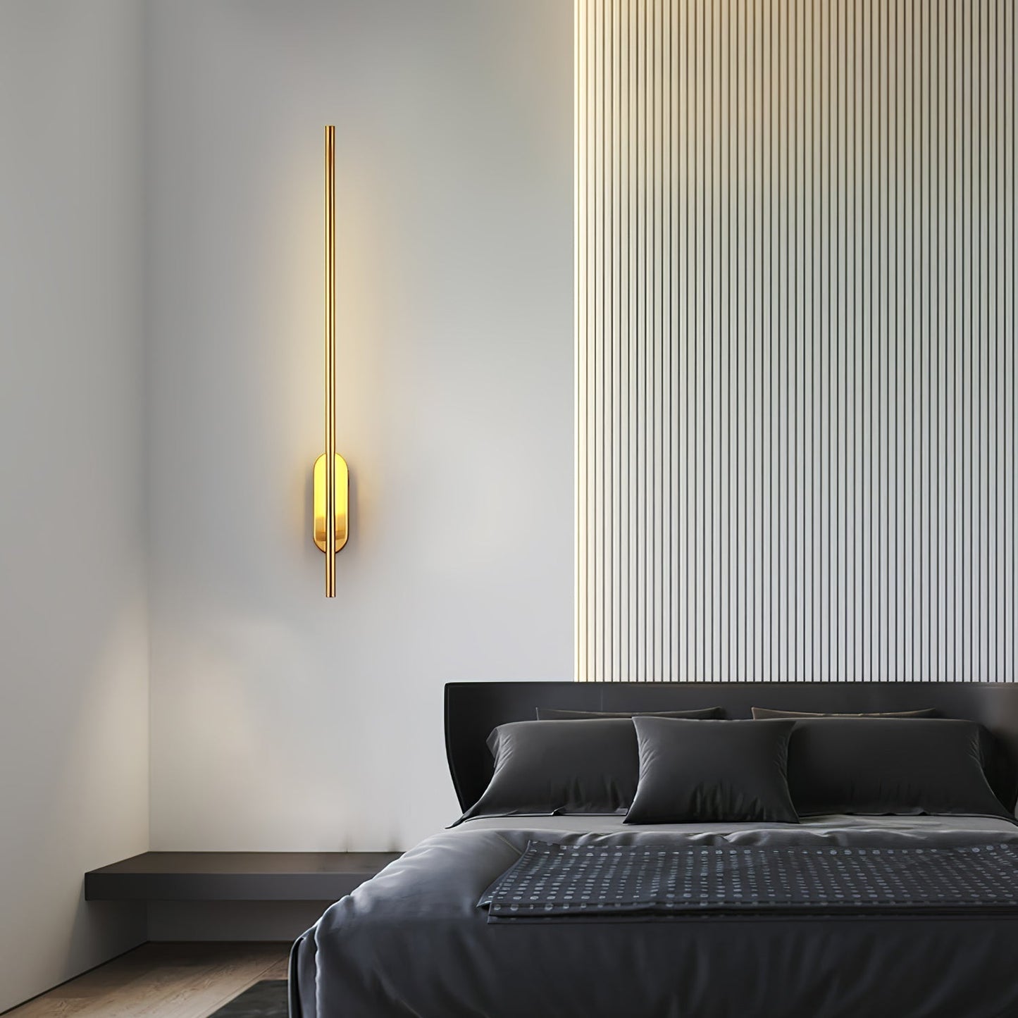 Stick Shaped Plug In Sconce with Integrated LED Lighting