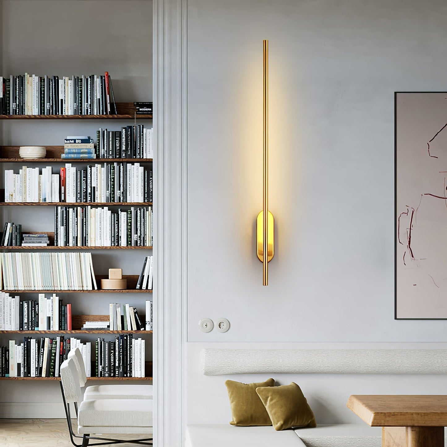 Stick Shaped Plug In Sconce with Integrated LED Lighting