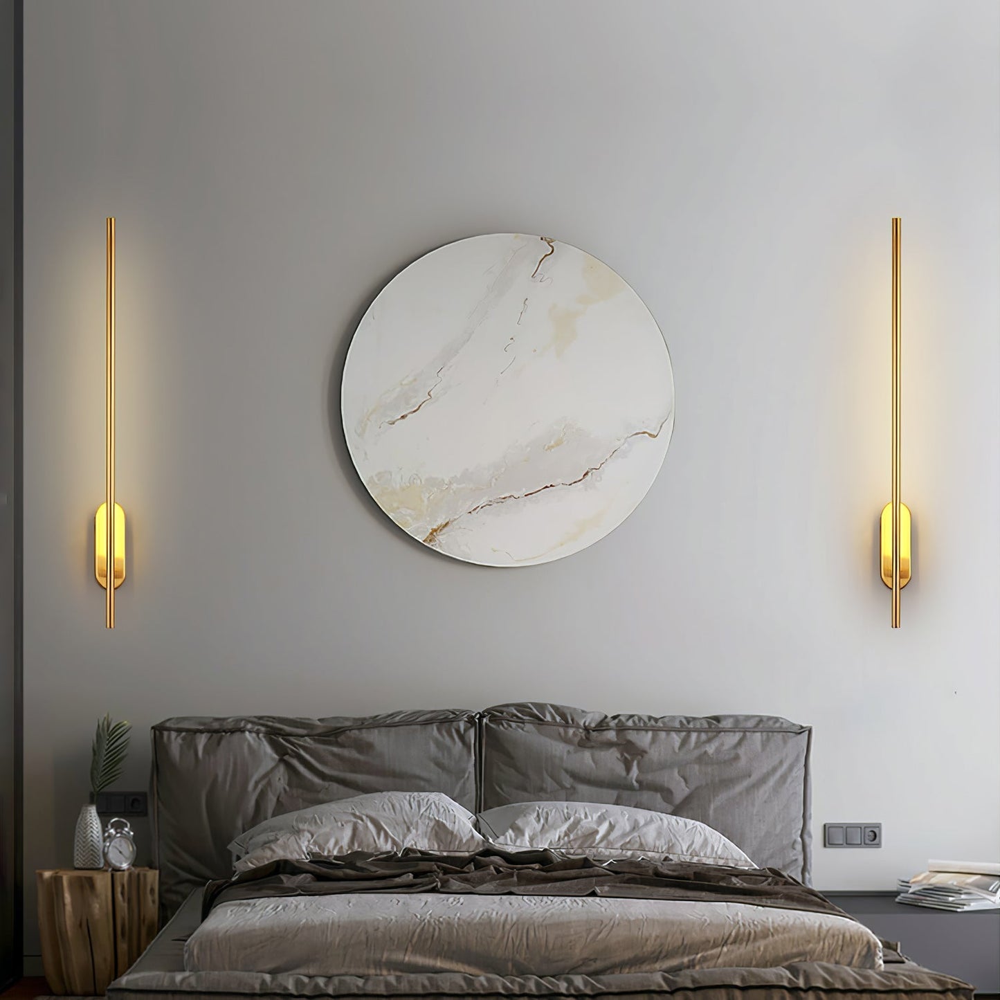 Stick Shaped Plug In Sconce with Integrated LED Lighting
