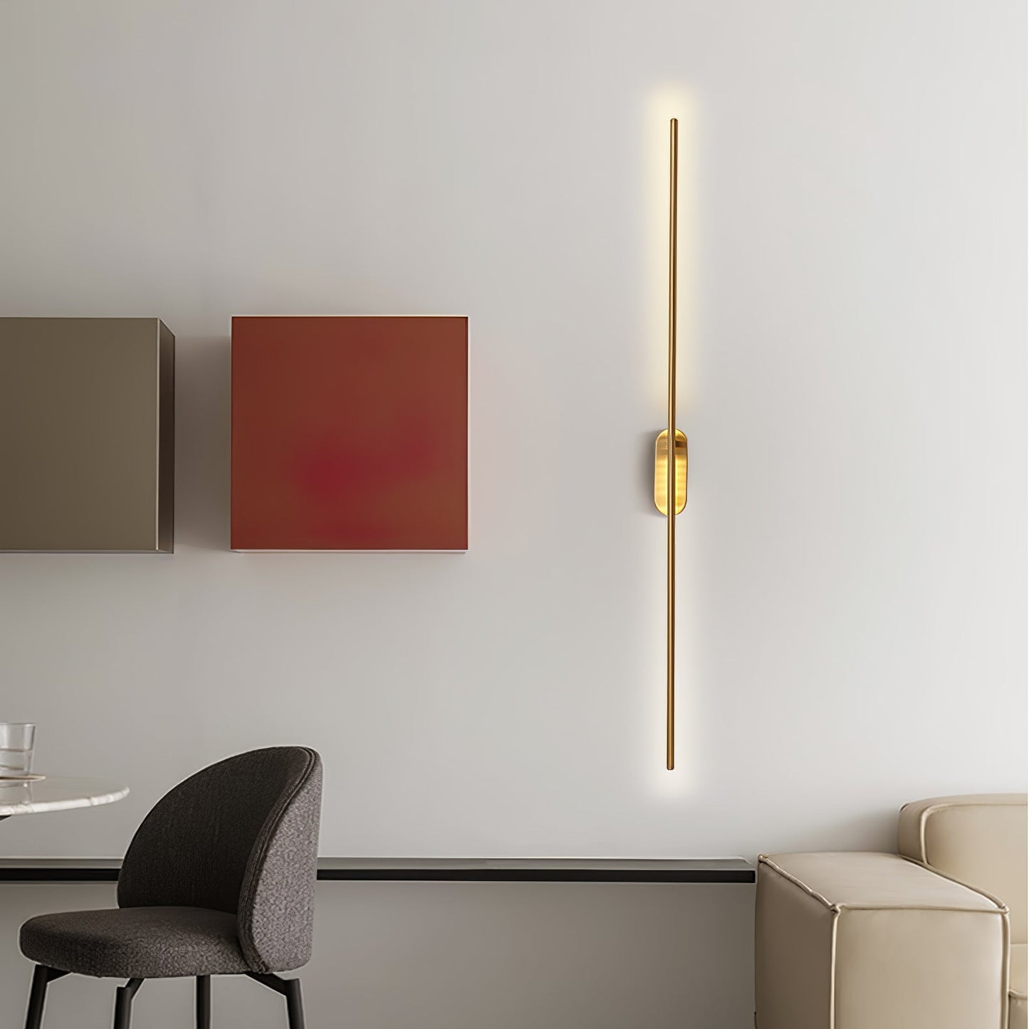Stick Shaped Plug In Sconce with Integrated LED Lighting