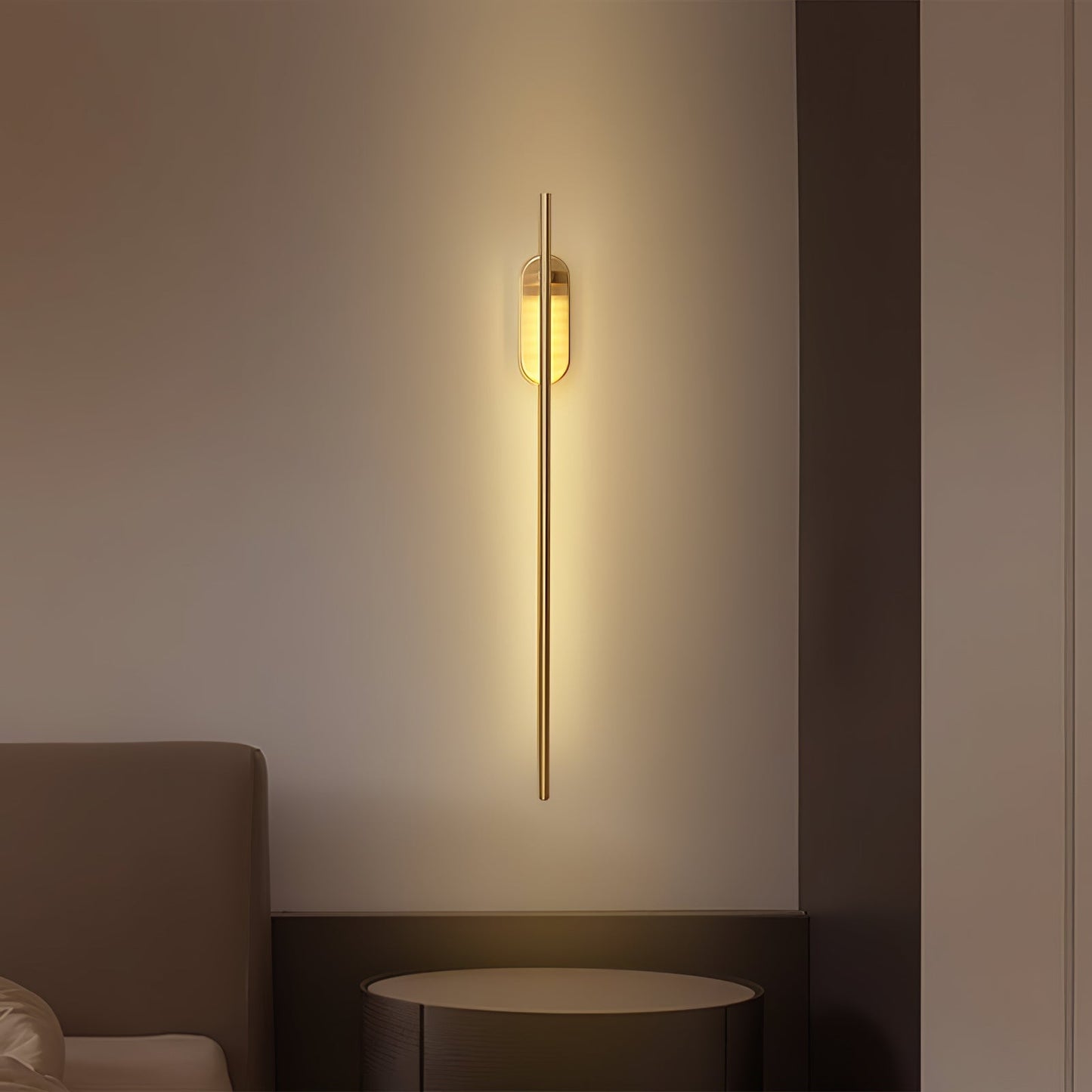 Stick Shaped Plug In Sconce with Integrated LED Lighting