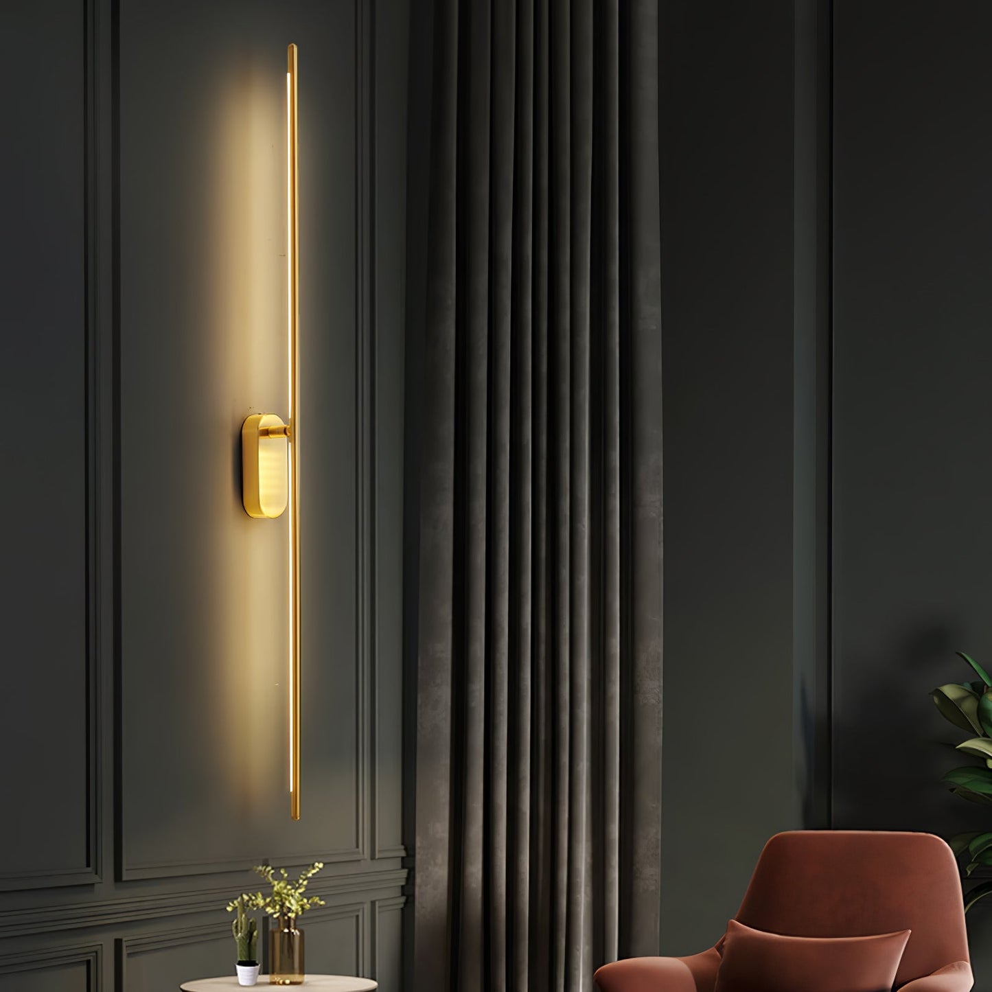 Stick Shaped Plug In Sconce with Integrated LED Lighting