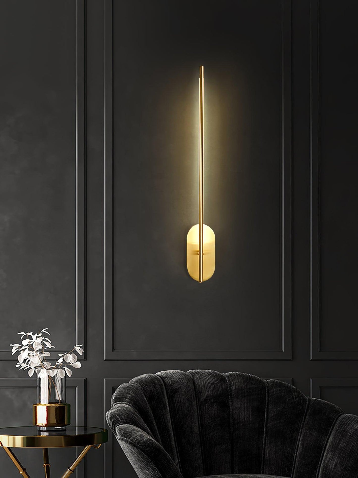 Stick Shaped Plug In Sconce with Integrated LED Lighting