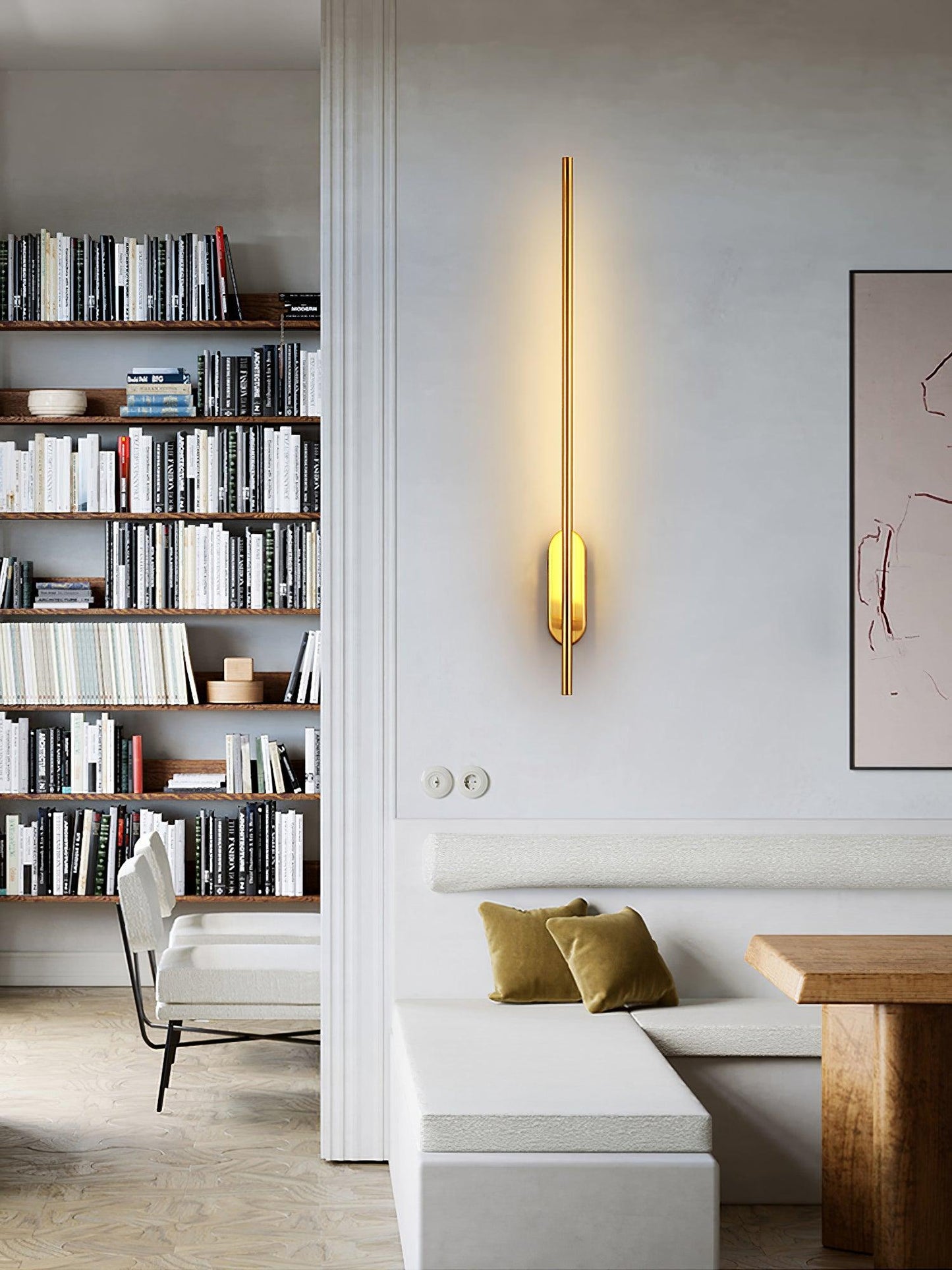 Stick Shaped Plug In Sconce with Integrated LED Lighting