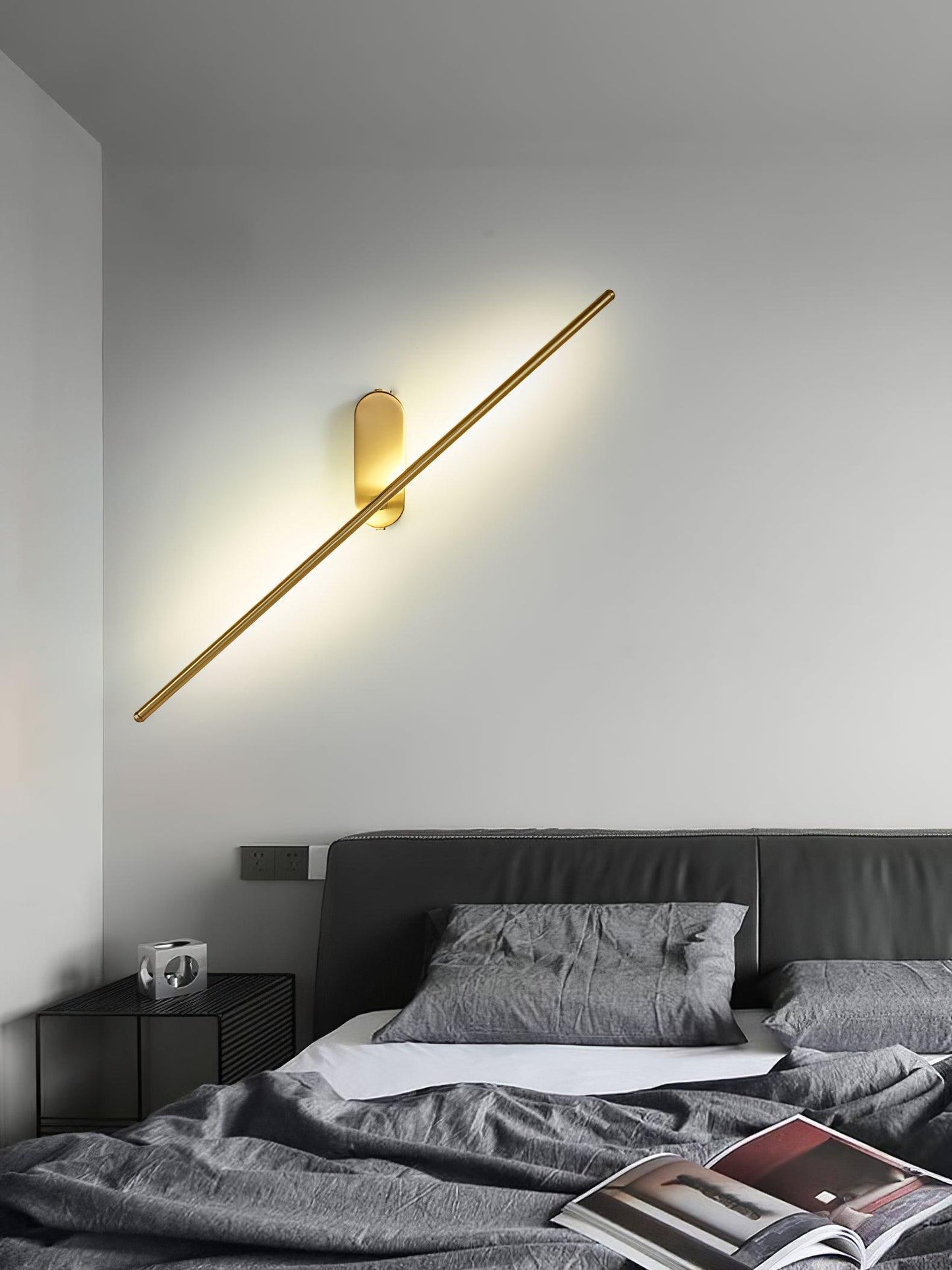 Stick Shaped Plug In Sconce with Integrated LED Lighting