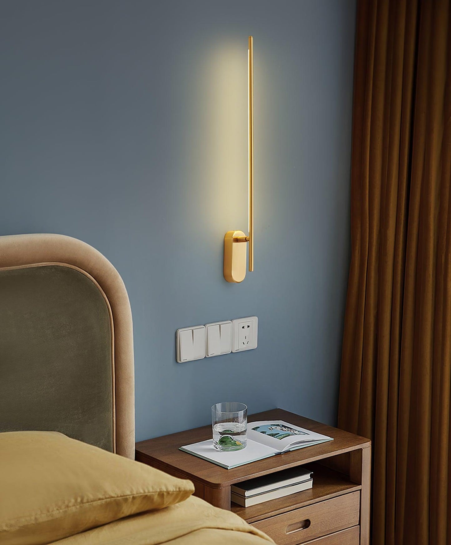 Stick Shaped Plug In Sconce with Integrated LED Lighting