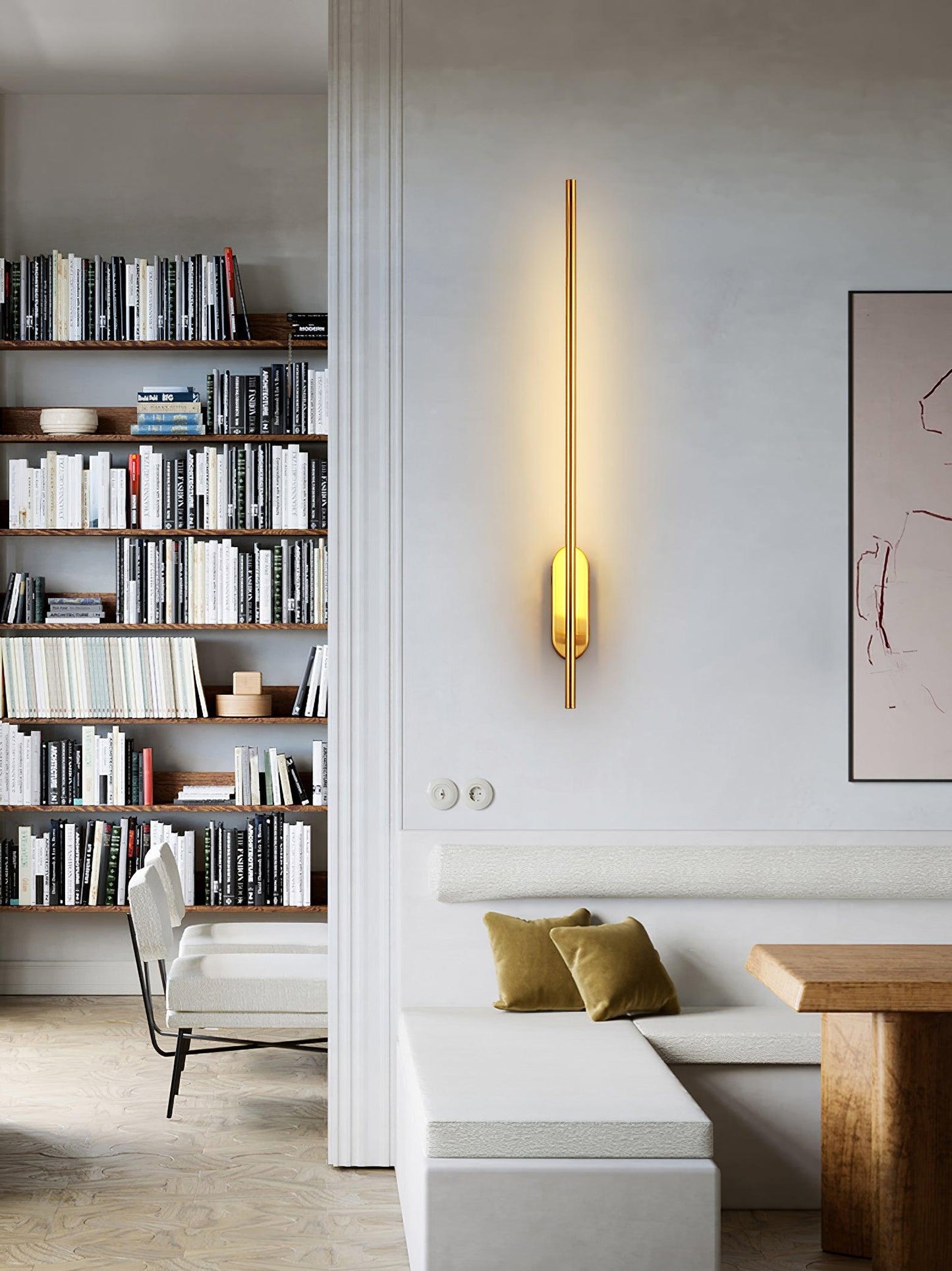 Stick Shaped Plug In Sconce with Integrated LED Lighting
