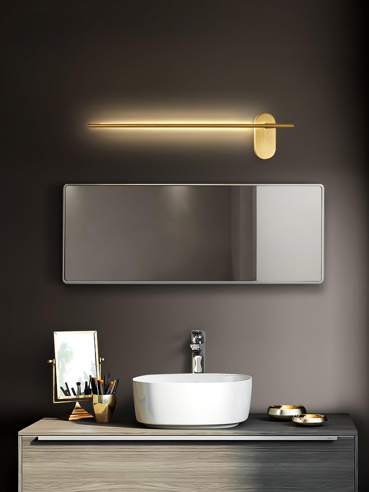 Stick Shaped Plug In Sconce with Integrated LED Lighting
