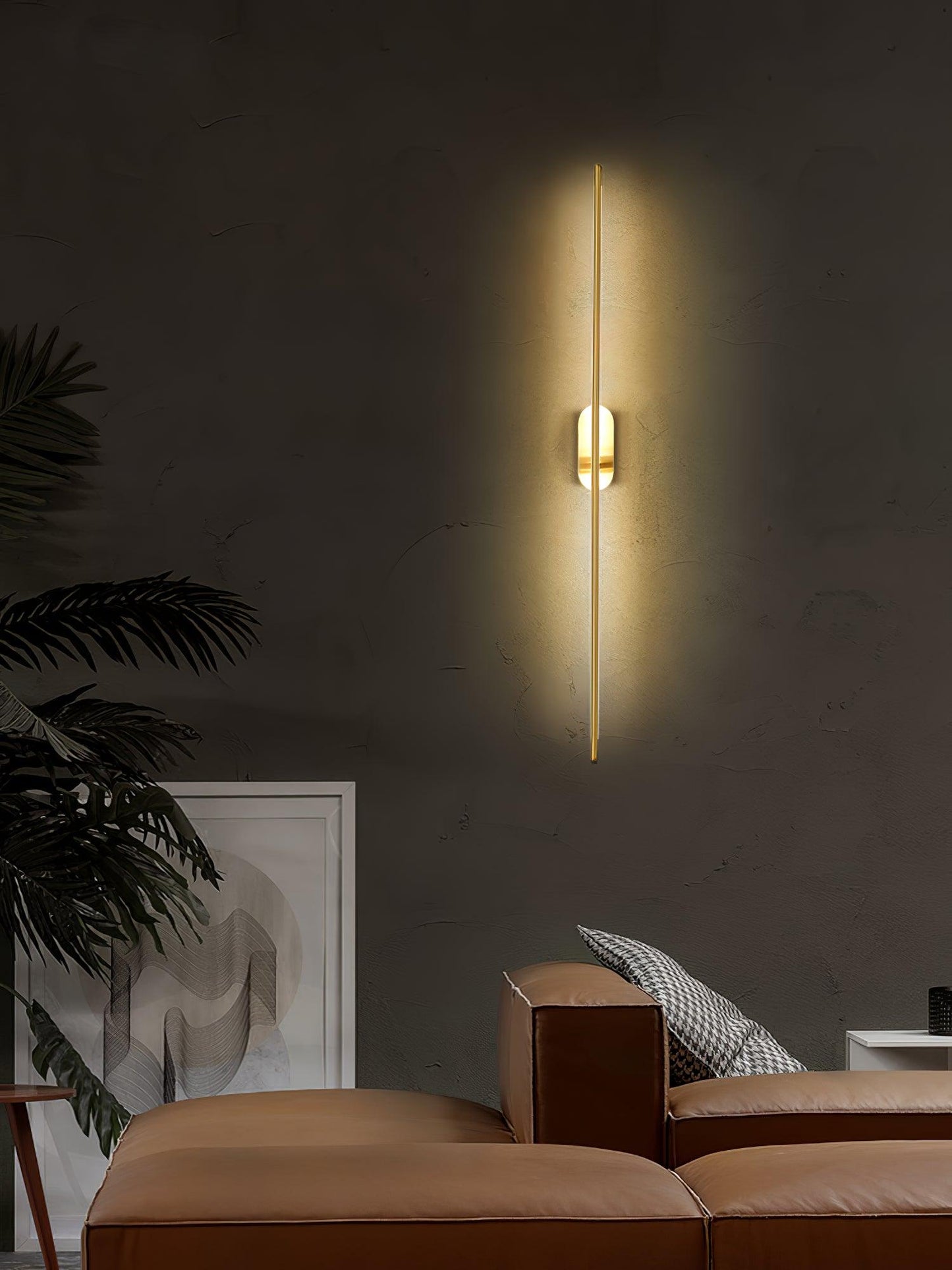 Stick Shaped Plug In Sconce with Integrated LED Lighting