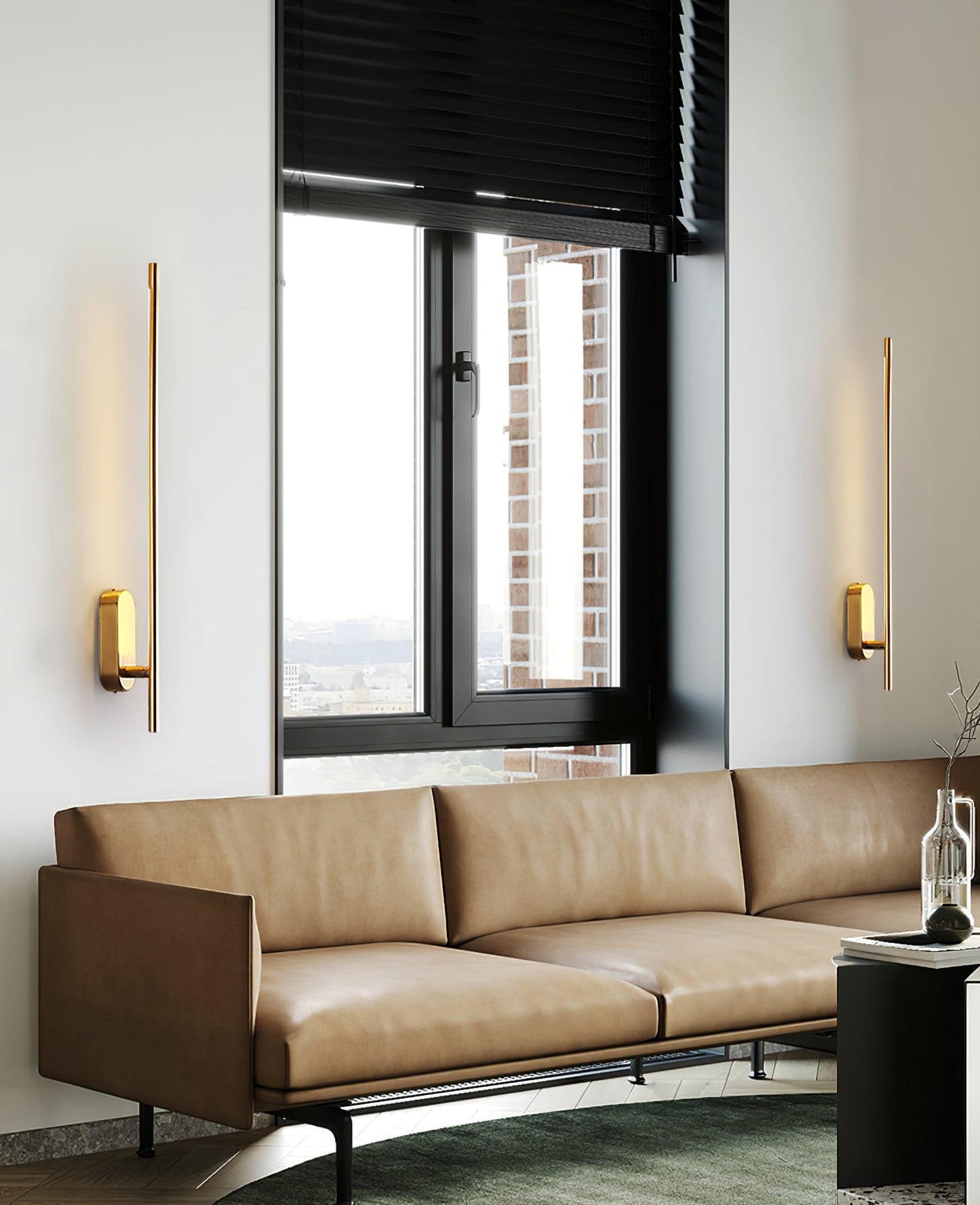 Stick Shaped Plug In Sconce with Integrated LED Lighting
