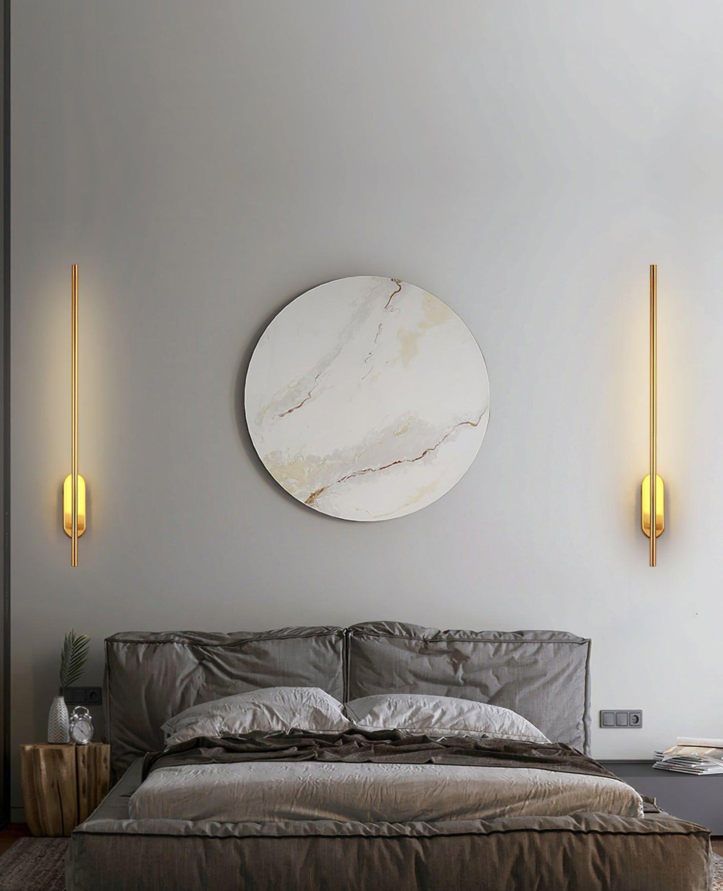 Stick Shaped Plug In Sconce with Integrated LED Lighting