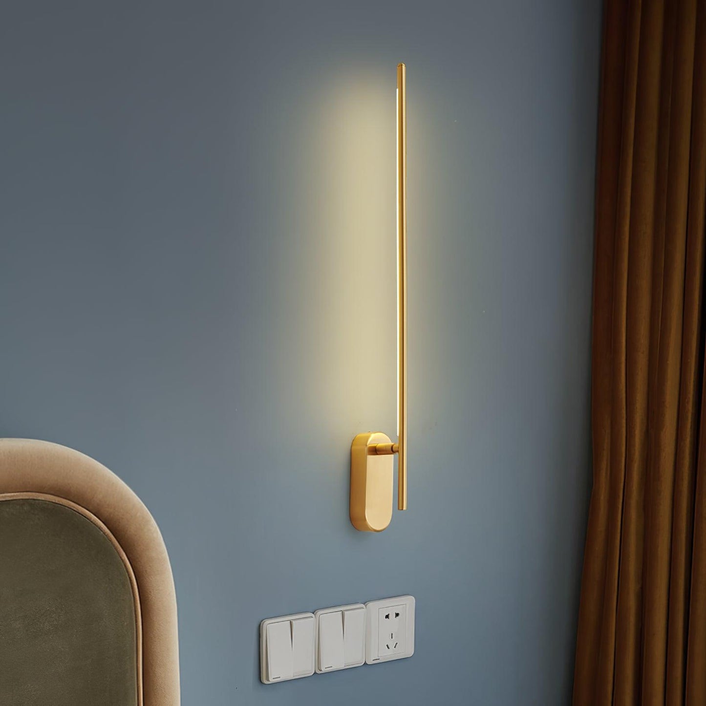 Stick Shaped Plug In Sconce with Integrated LED Lighting