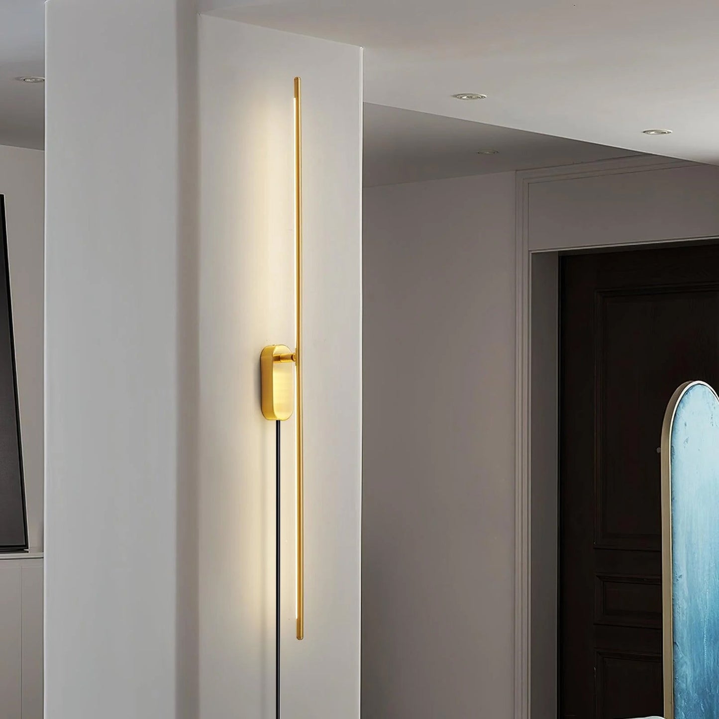 Stick Shaped Plug In Sconce with Integrated LED Lighting