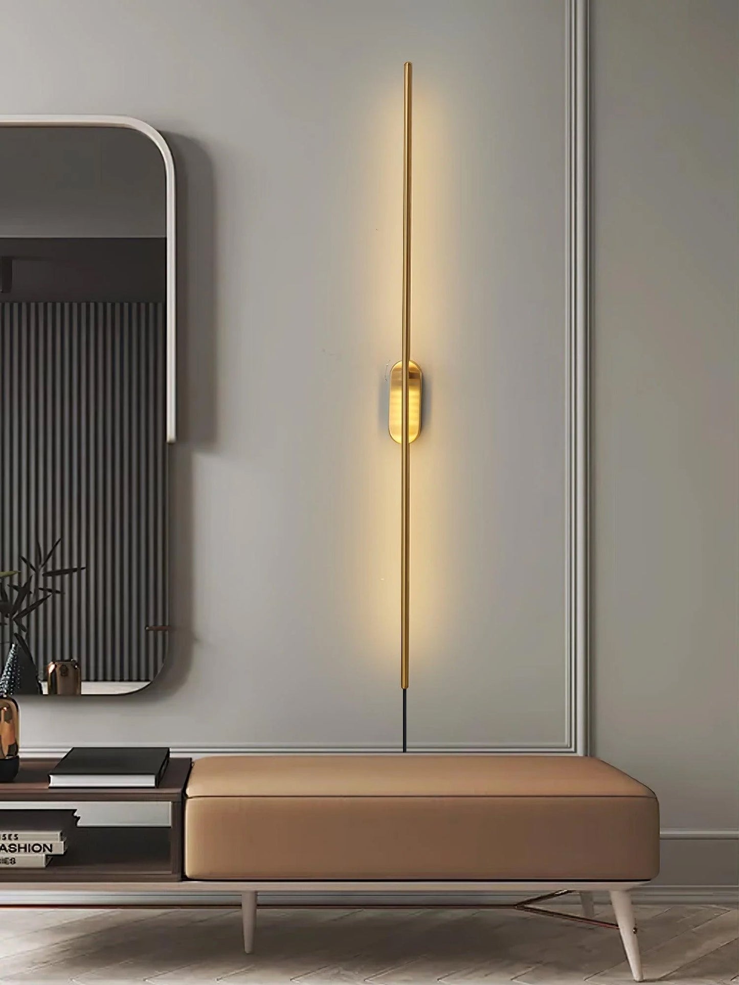 Stick Shaped Plug In Sconce with Integrated LED Lighting