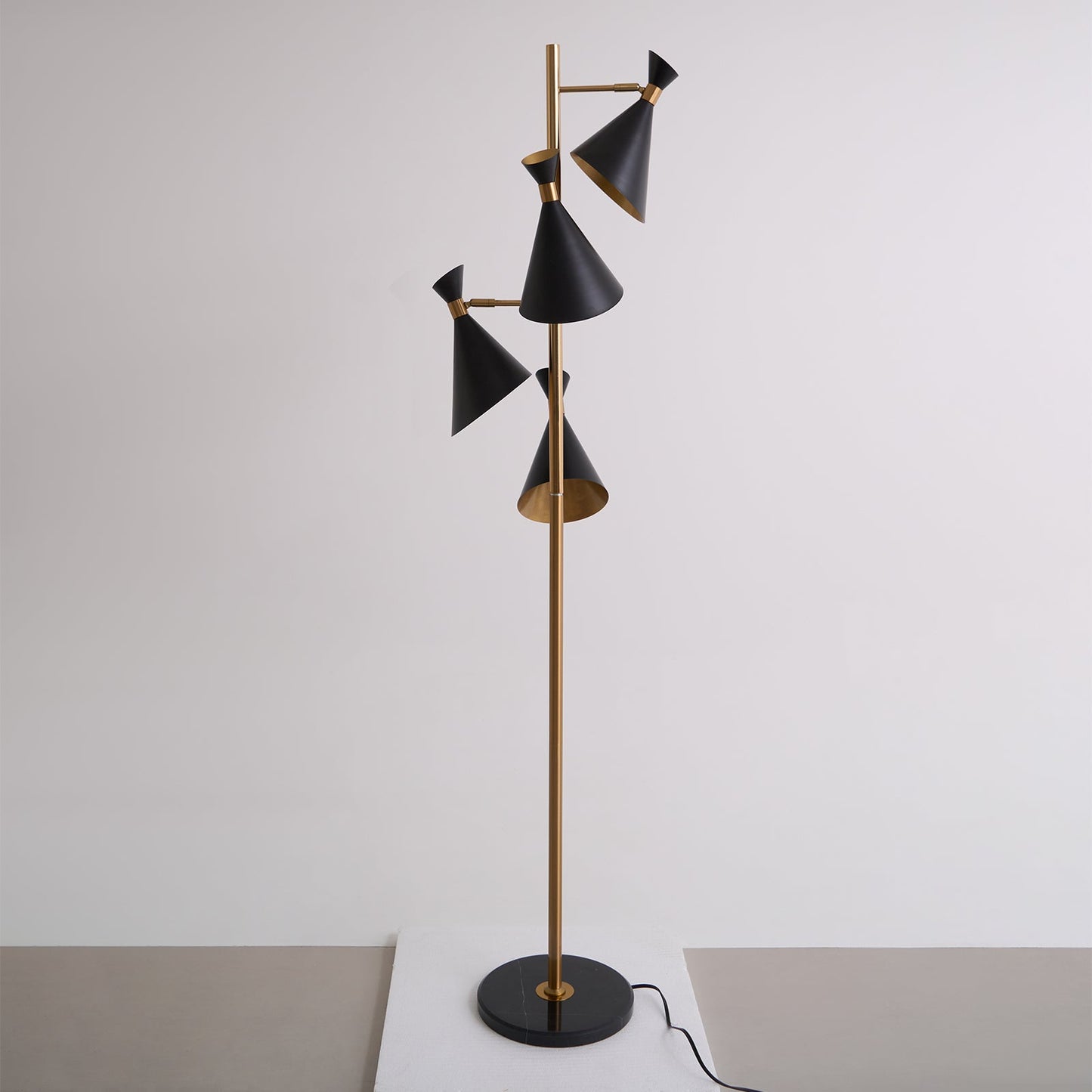 Stilnovo Adjustable Floor Lamp with LED and Gold Finish