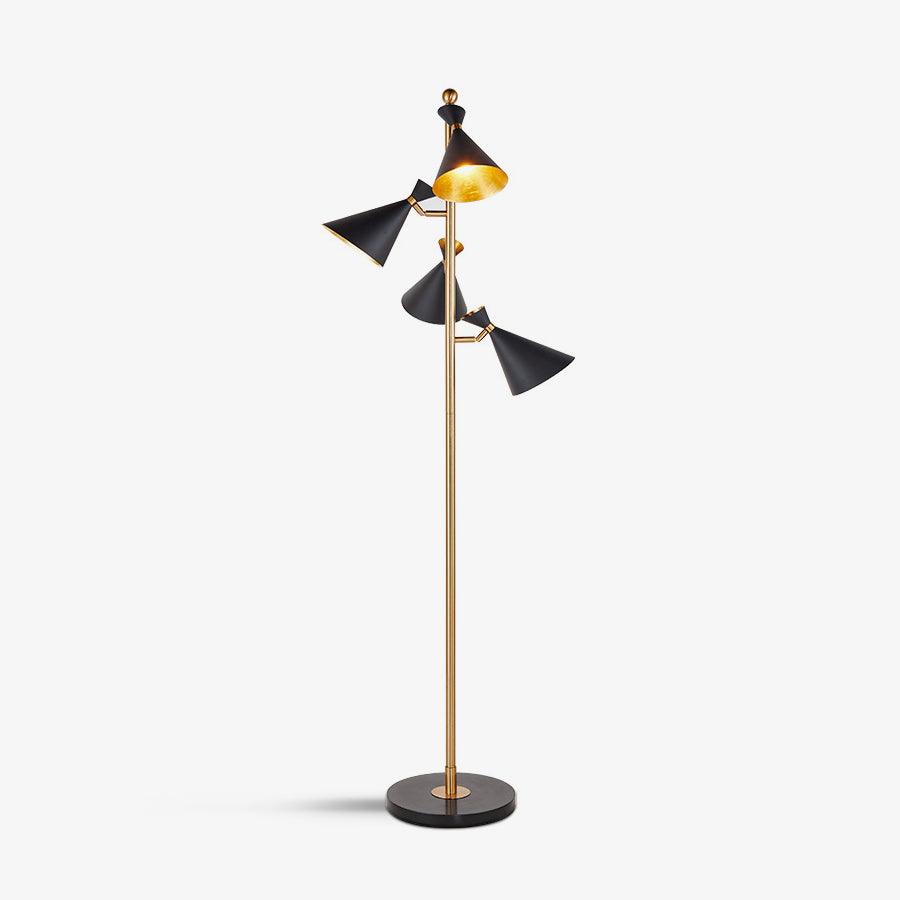 Stilnovo Adjustable Floor Lamp with LED and Gold Finish