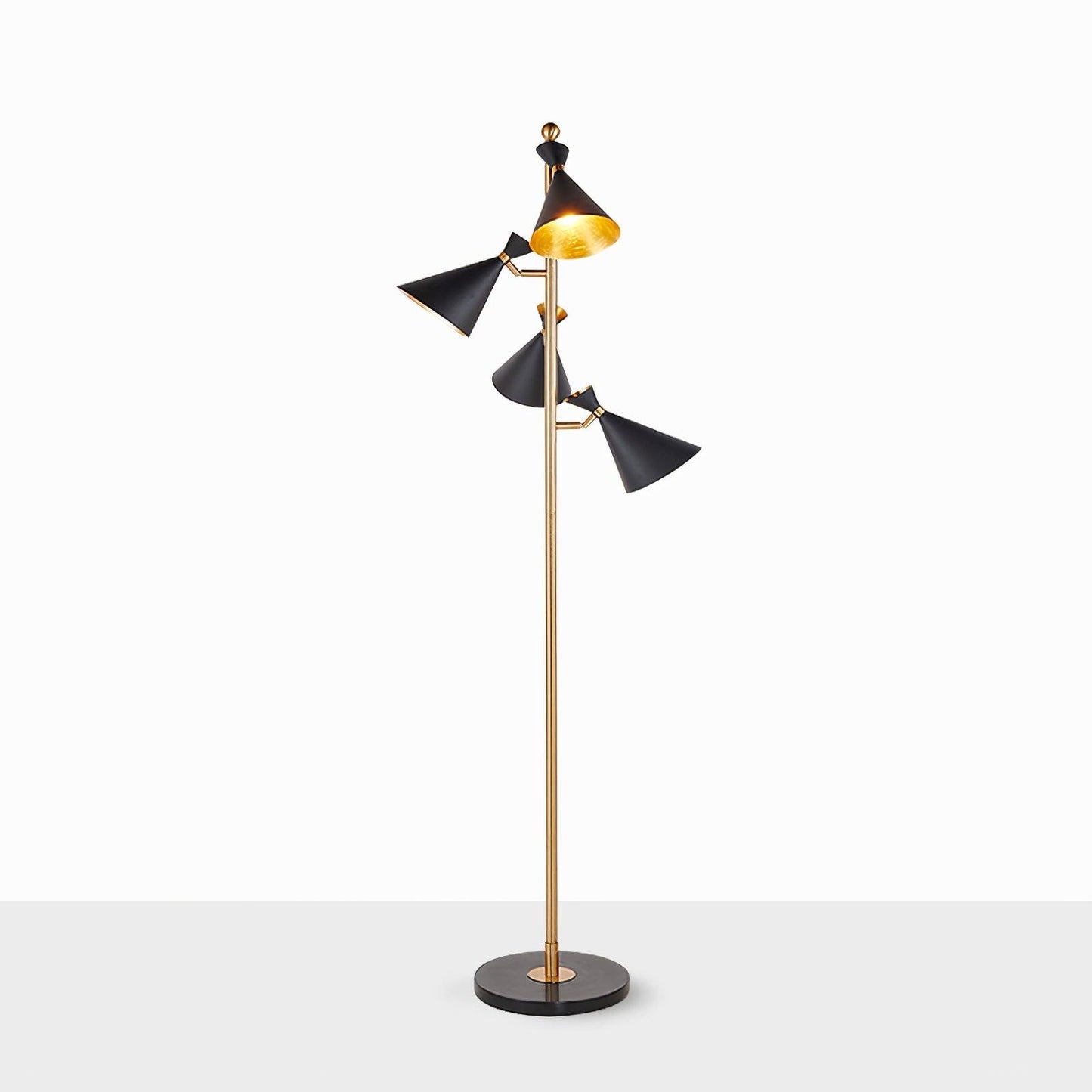 Stilnovo Adjustable Floor Lamp with LED and Gold Finish