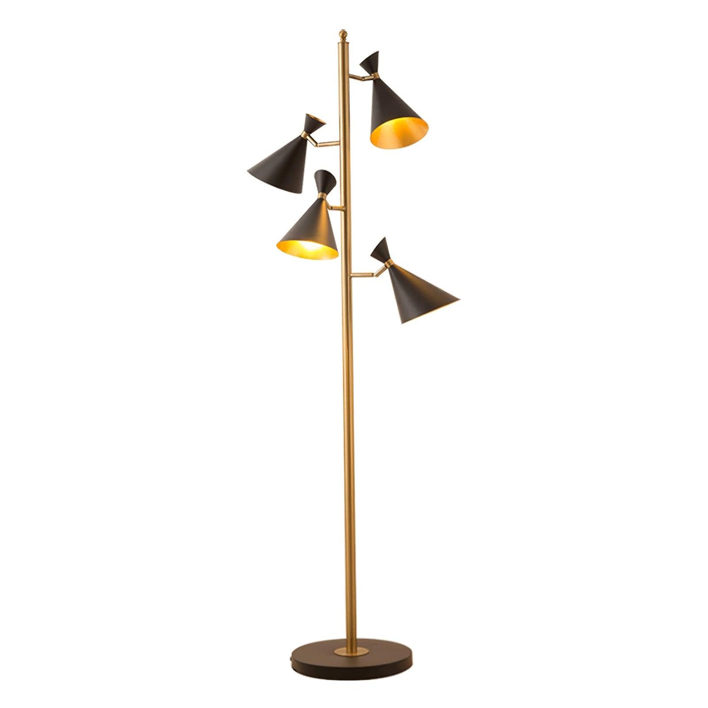 Stilnovo Adjustable Floor Lamp with LED and Gold Finish
