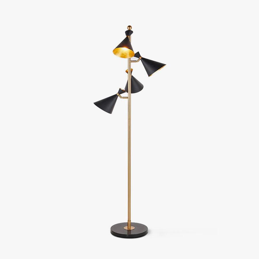 Stilnovo Adjustable Floor Lamp with LED and Gold Finish