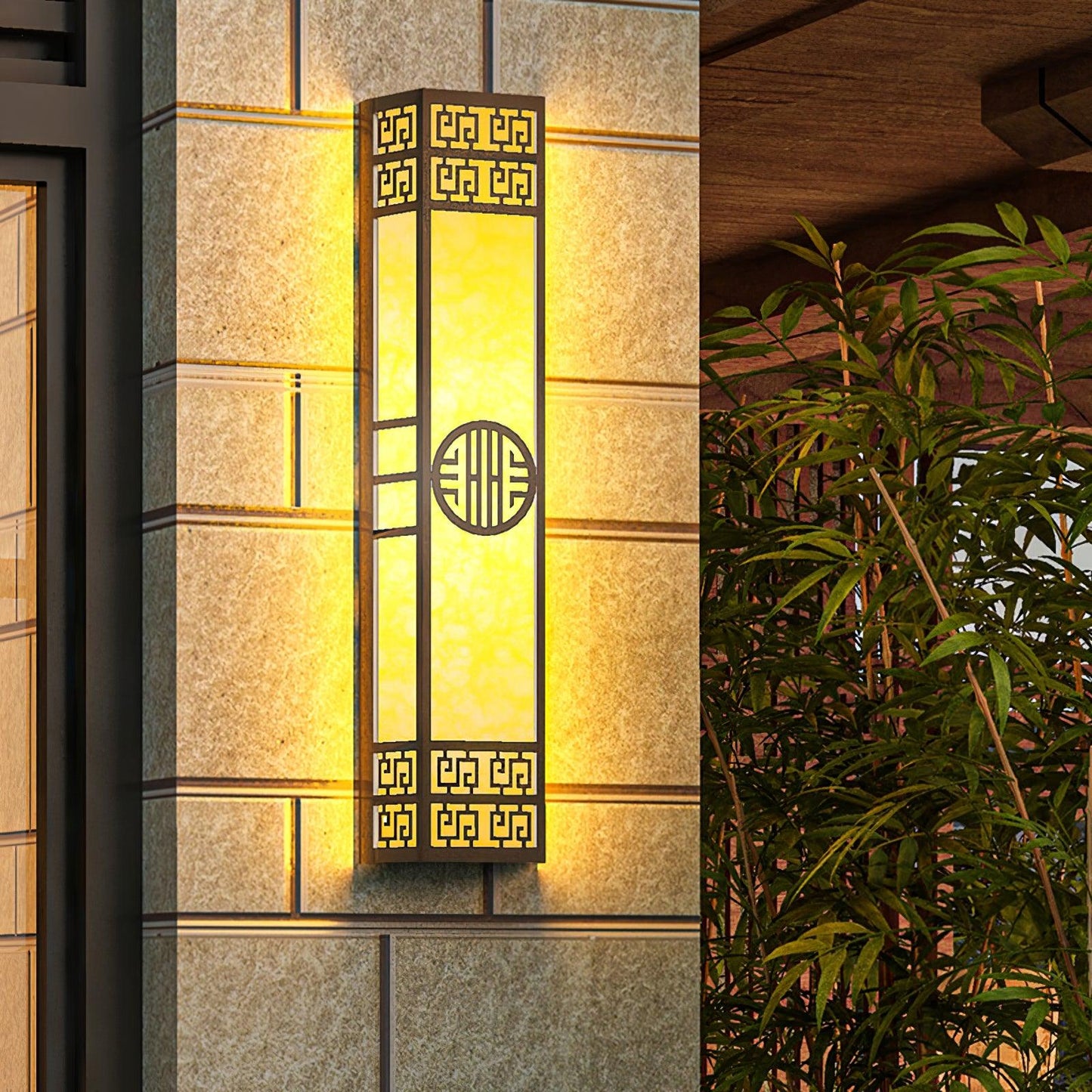 Stripe Outdoor Wall Light with LED, Waterproof, 2 Pack