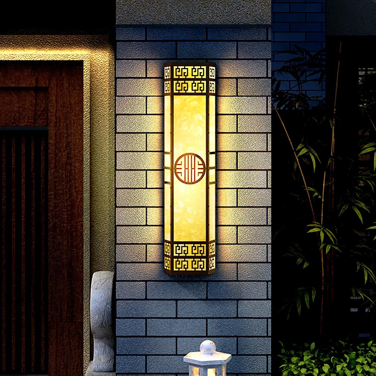 Stripe Outdoor Wall Light with LED, Waterproof, 2 Pack