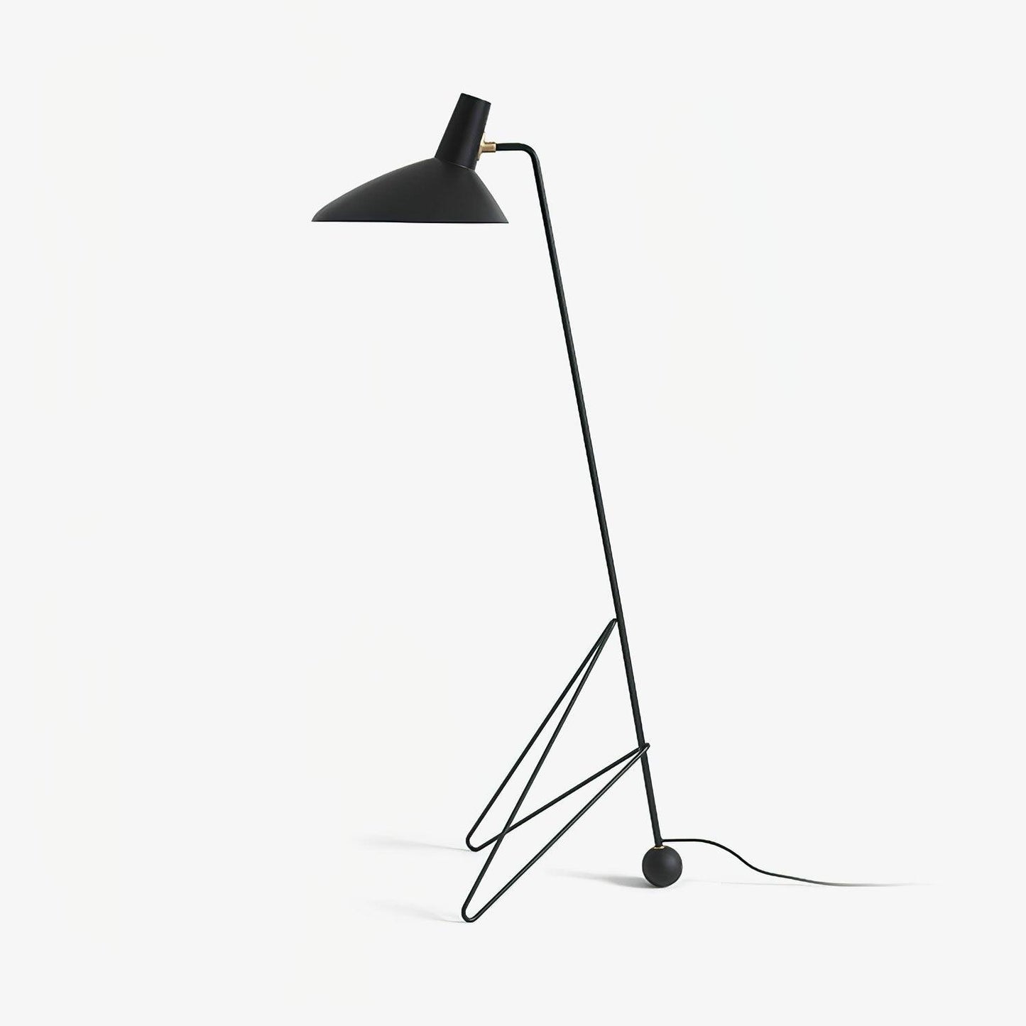 Svelte Noir Floor Lamp - Adjustable LED Lighting, Black Metal