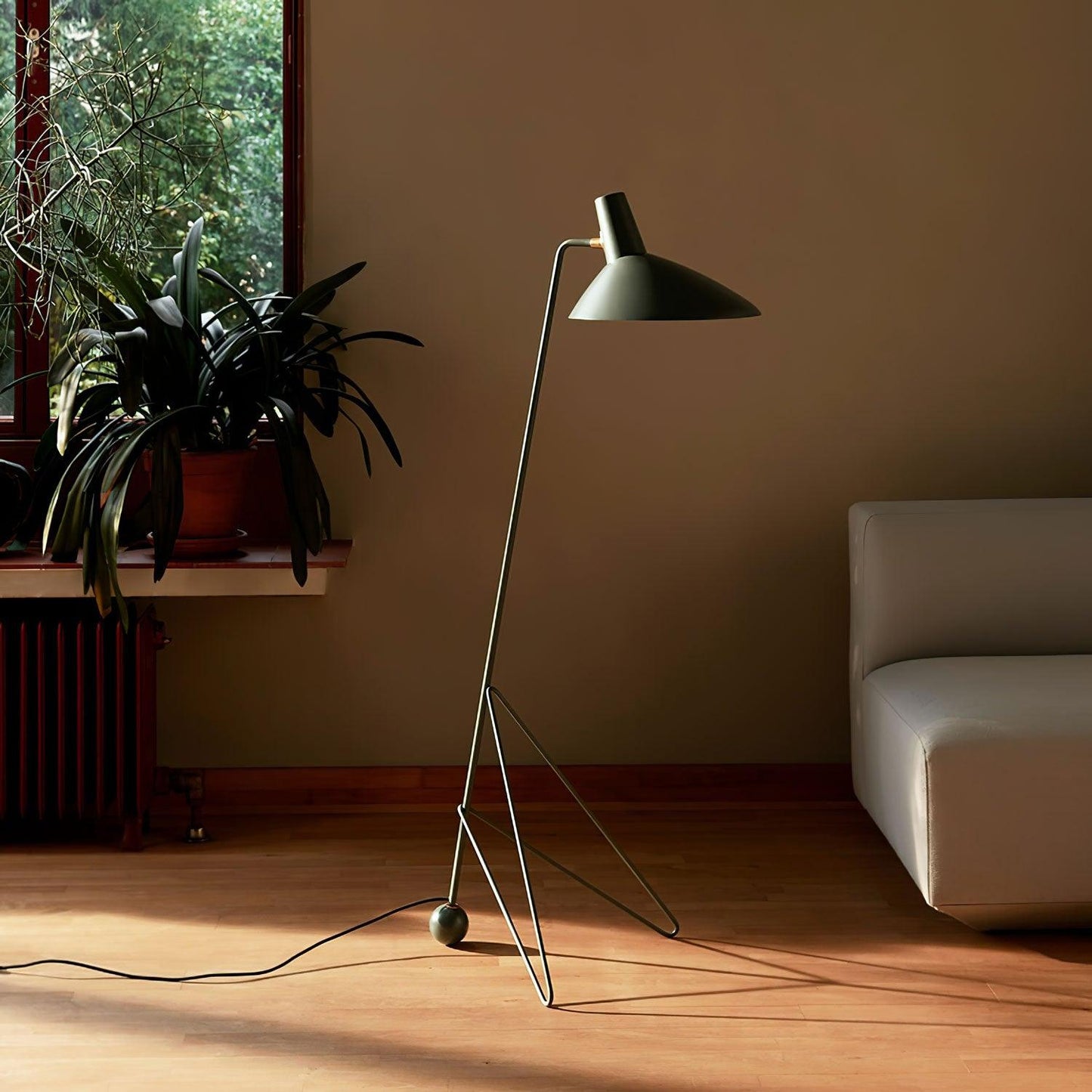 Svelte Noir Floor Lamp - Adjustable LED Lighting, Black Metal