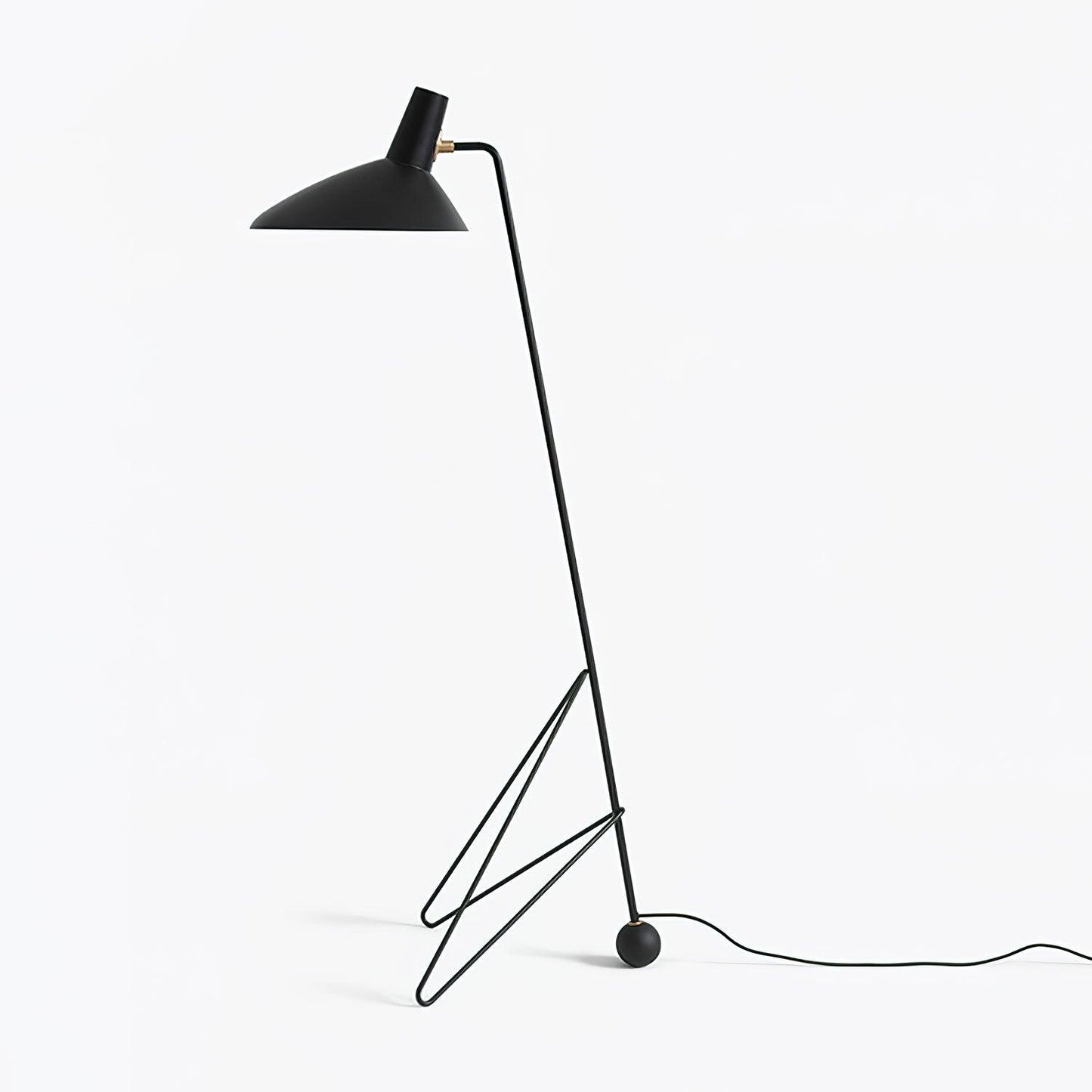 Svelte Noir Floor Lamp - Adjustable LED Lighting, Black Metal