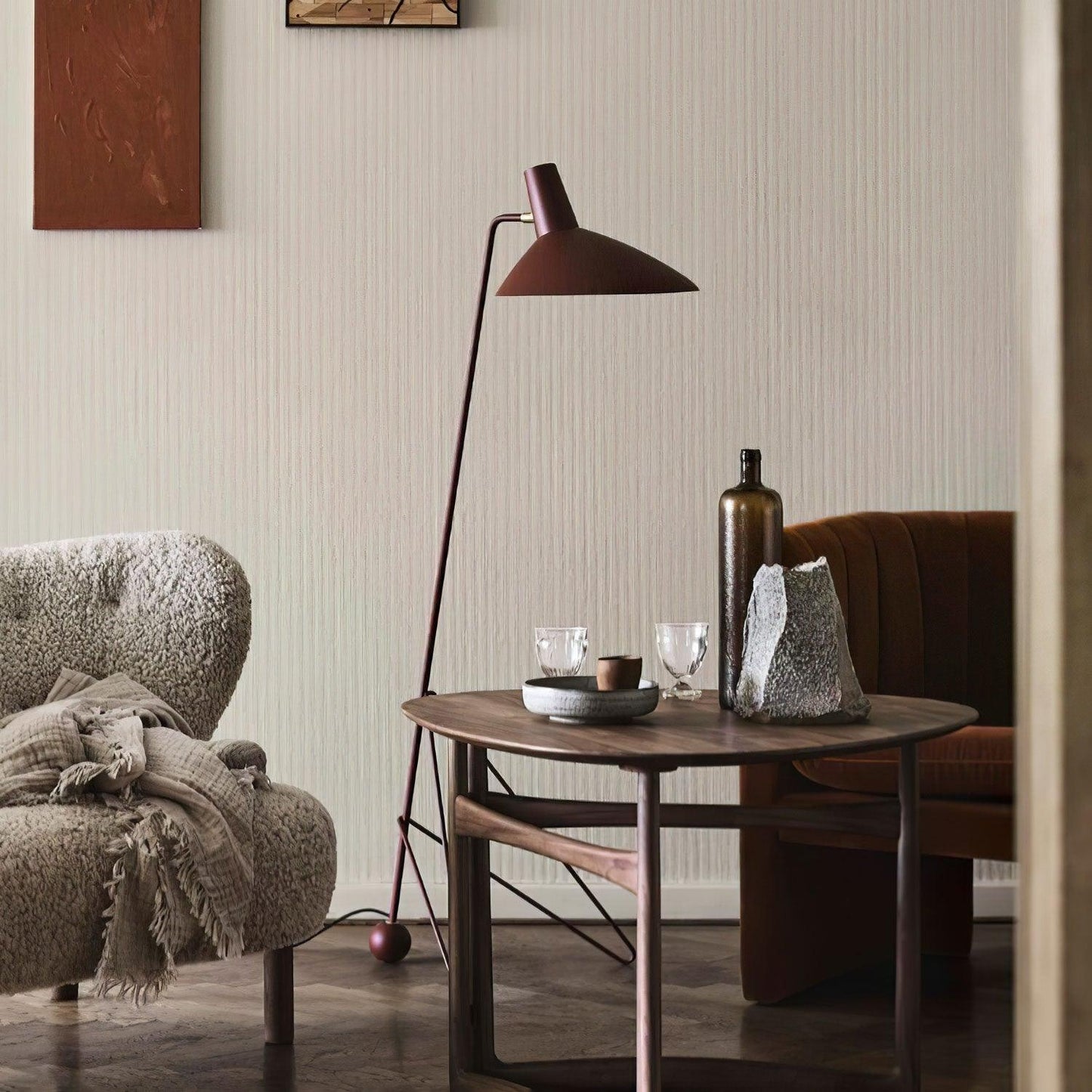 Svelte Noir Floor Lamp - Adjustable LED Lighting, Black Metal