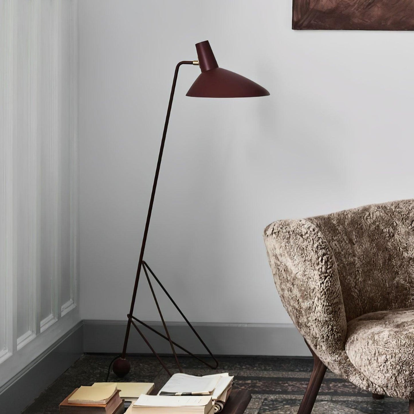 Svelte Noir Floor Lamp - Adjustable LED Lighting, Black Metal