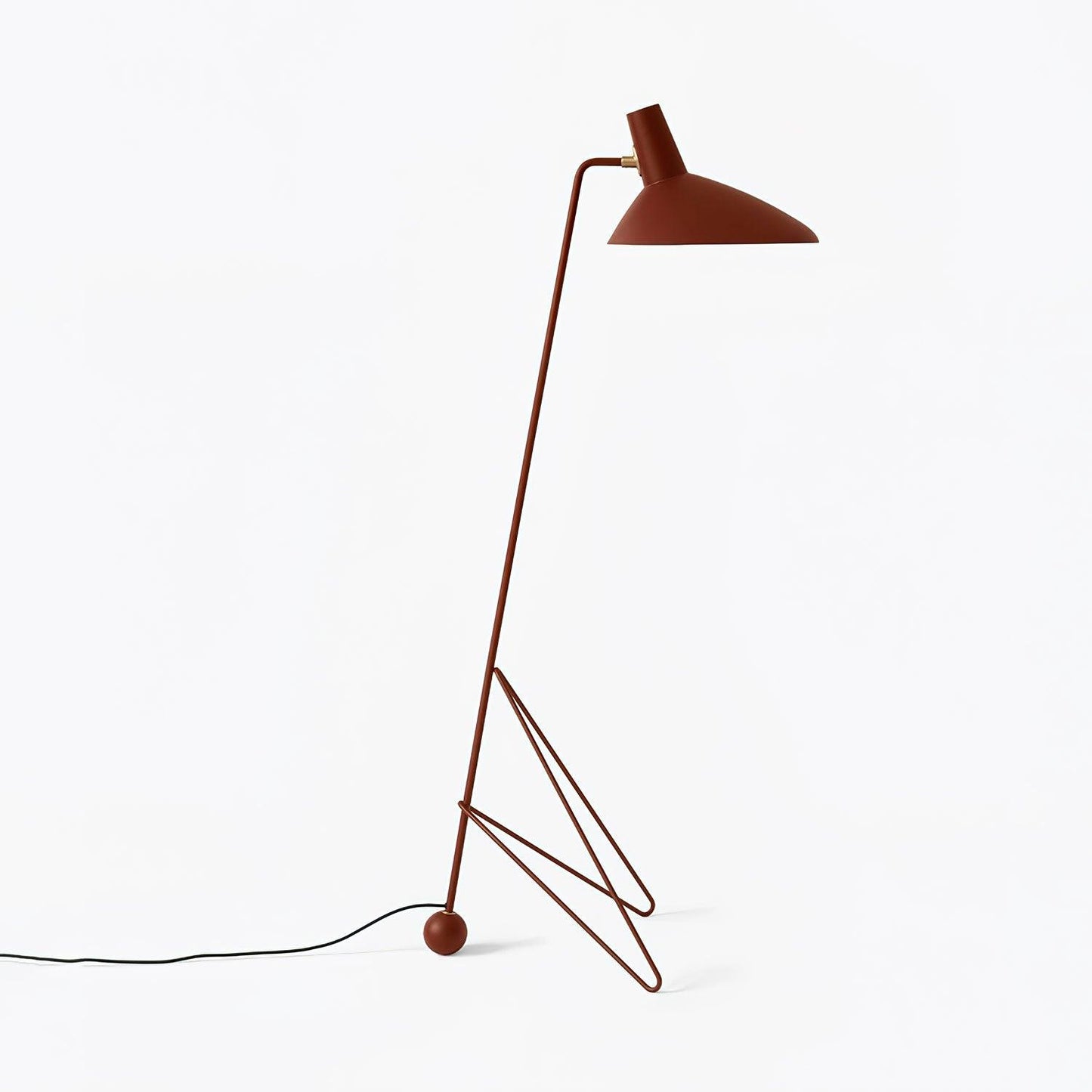 Svelte Noir Floor Lamp - Adjustable LED Lighting, Black Metal