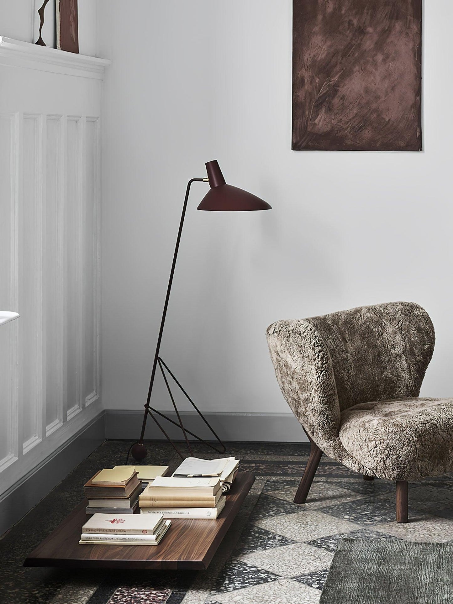 Svelte Noir Floor Lamp - Adjustable LED Lighting, Black Metal